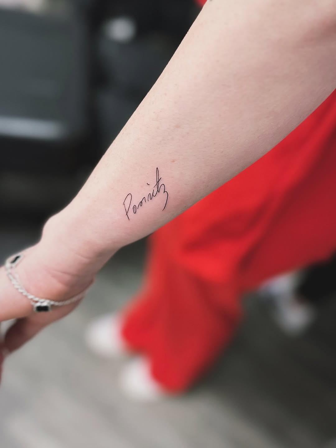 Tattoo by @richardtattooart โ lettering_script, fine_line