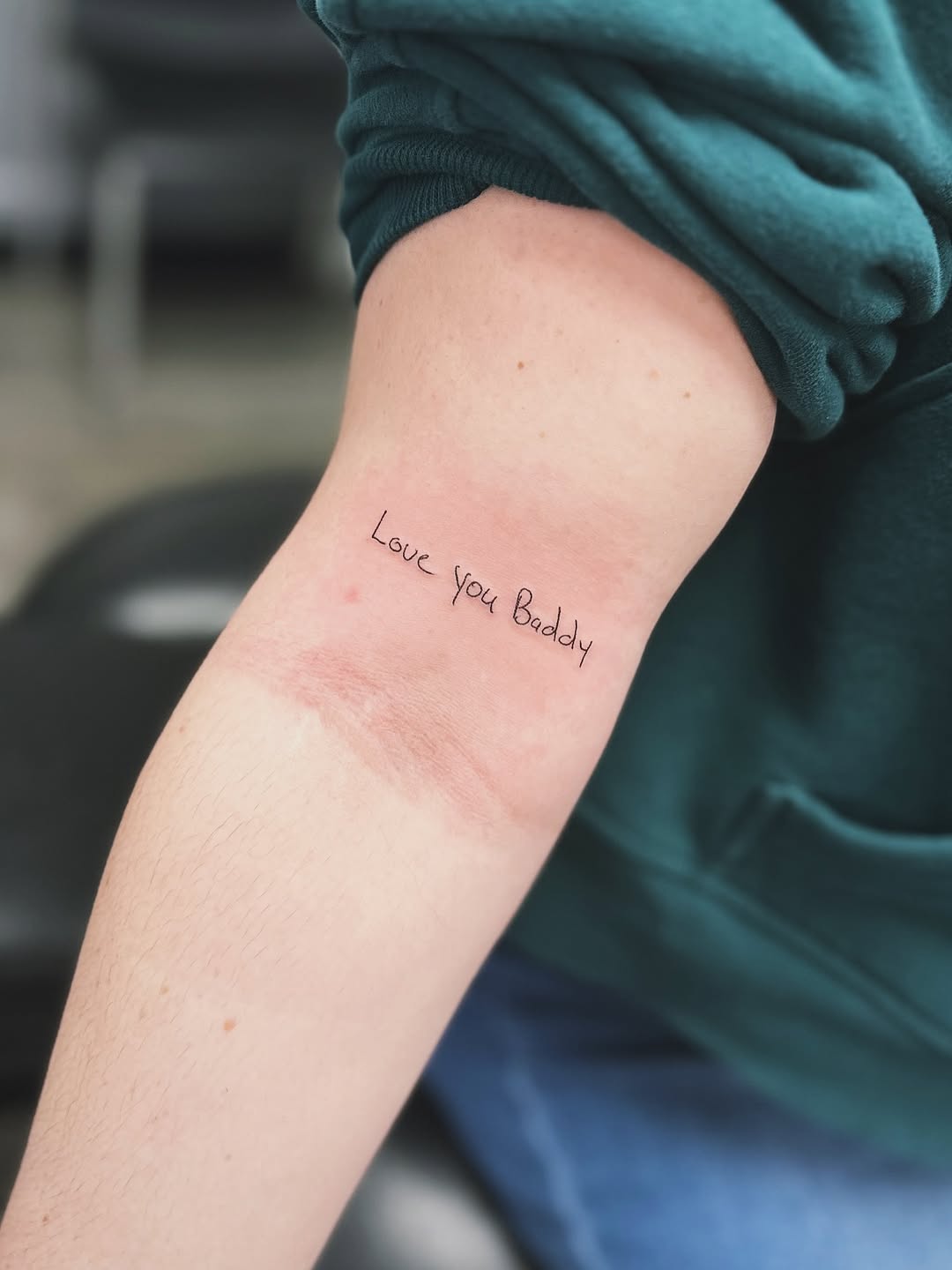 Tattoo by @richardtattooart โ lettering_script, fine_line