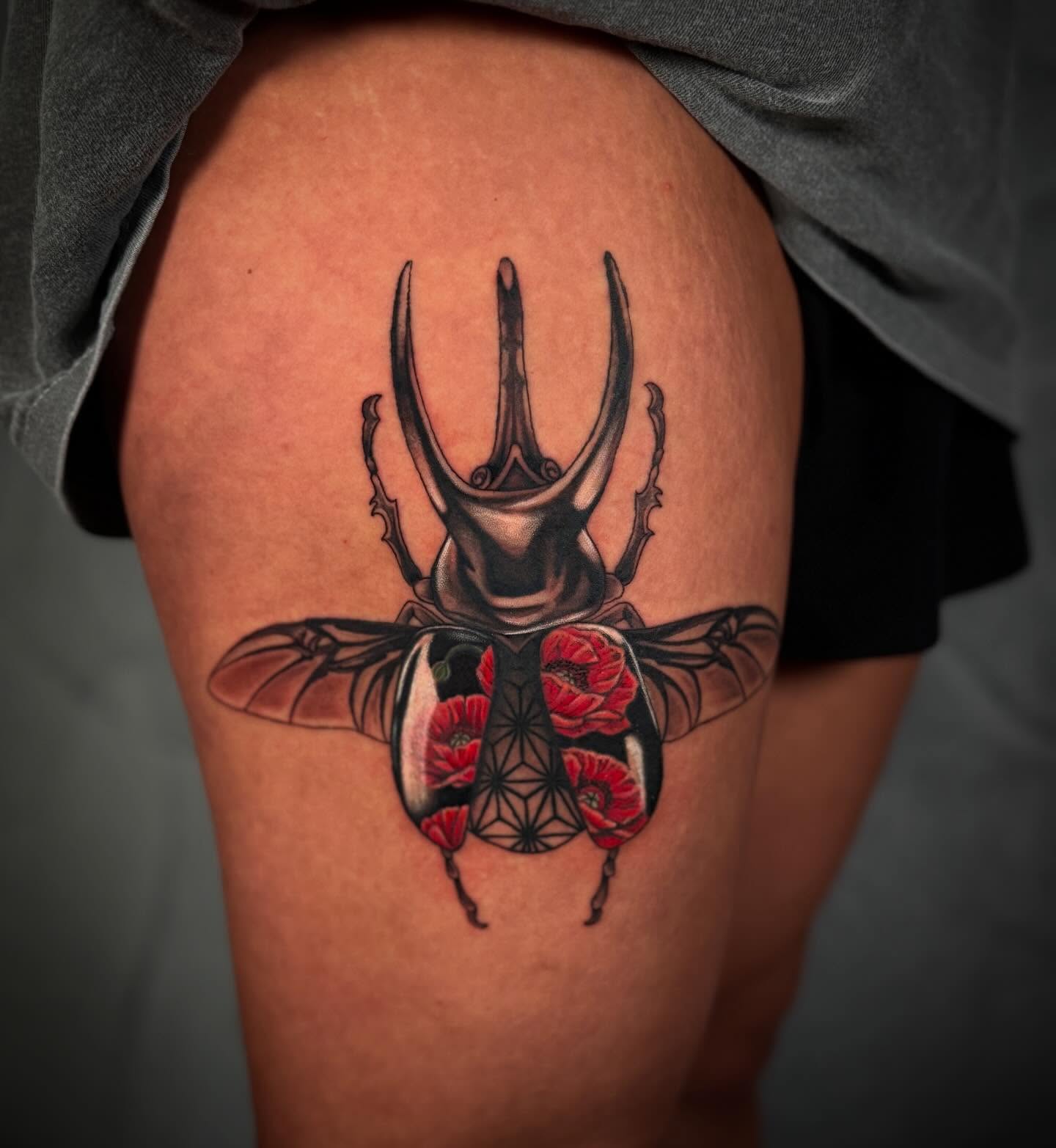 Tattoo by @ethanlundtattooing — geometric, realism