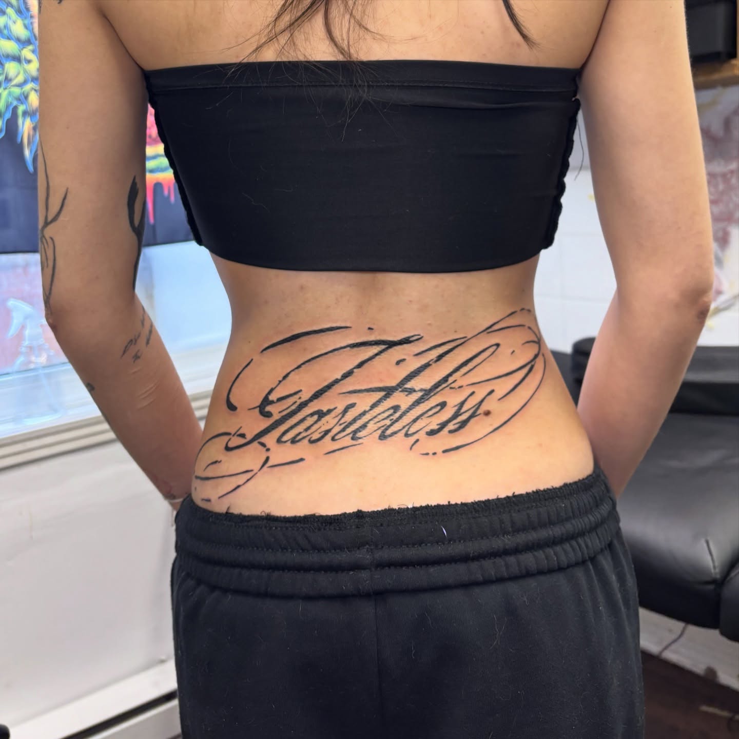 Tattoo by @mushypokes — lettering_script