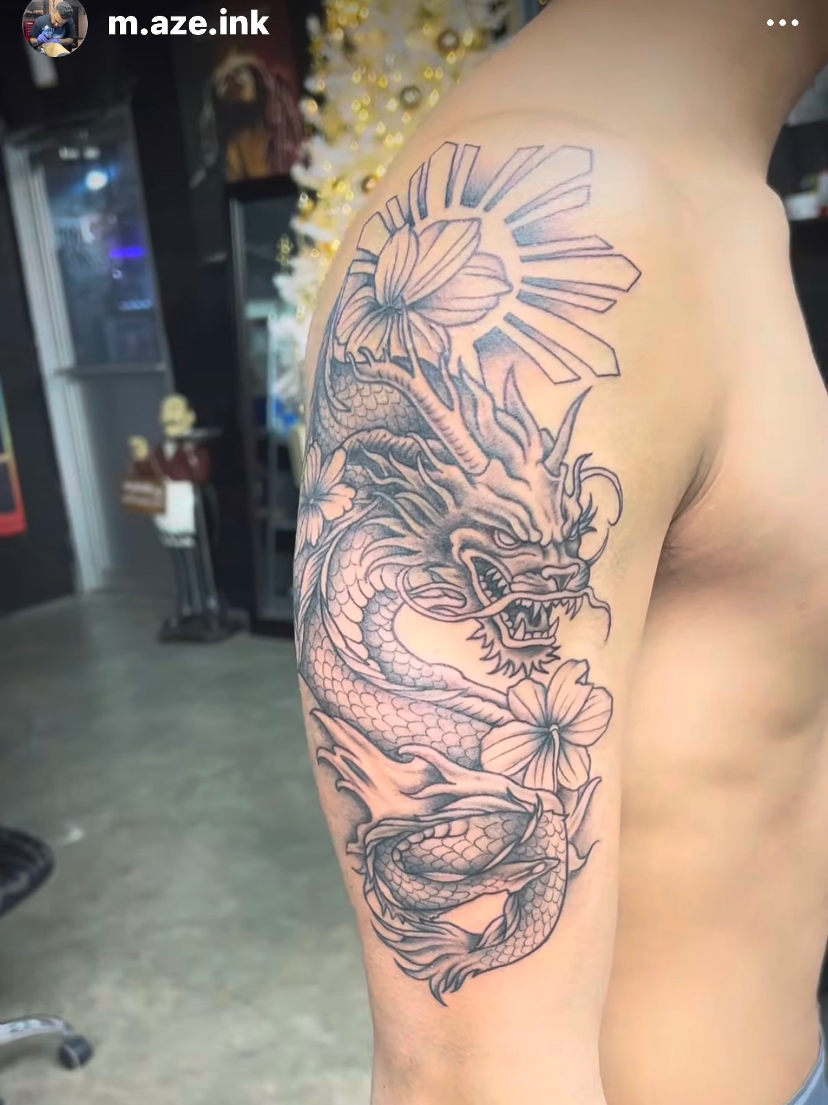Tattoo by @forevergoldenstudios — black_and_grey, realism