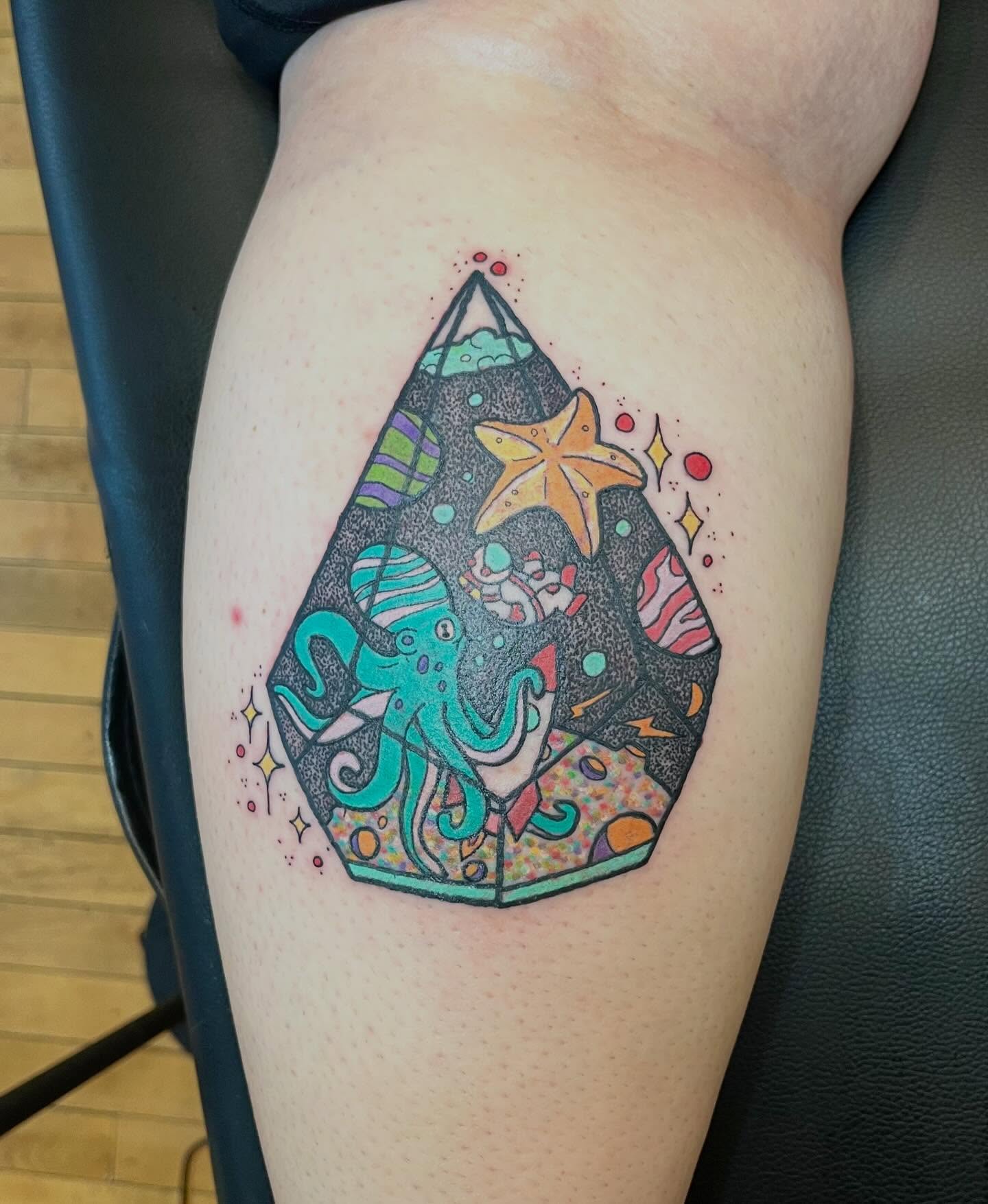 Tattoo by @shadowofjeff — dotwork, geometric