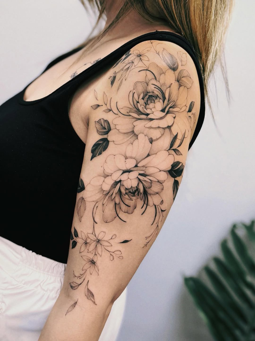 Tattoo by @angel.flow144 — fine_line, black_and_grey