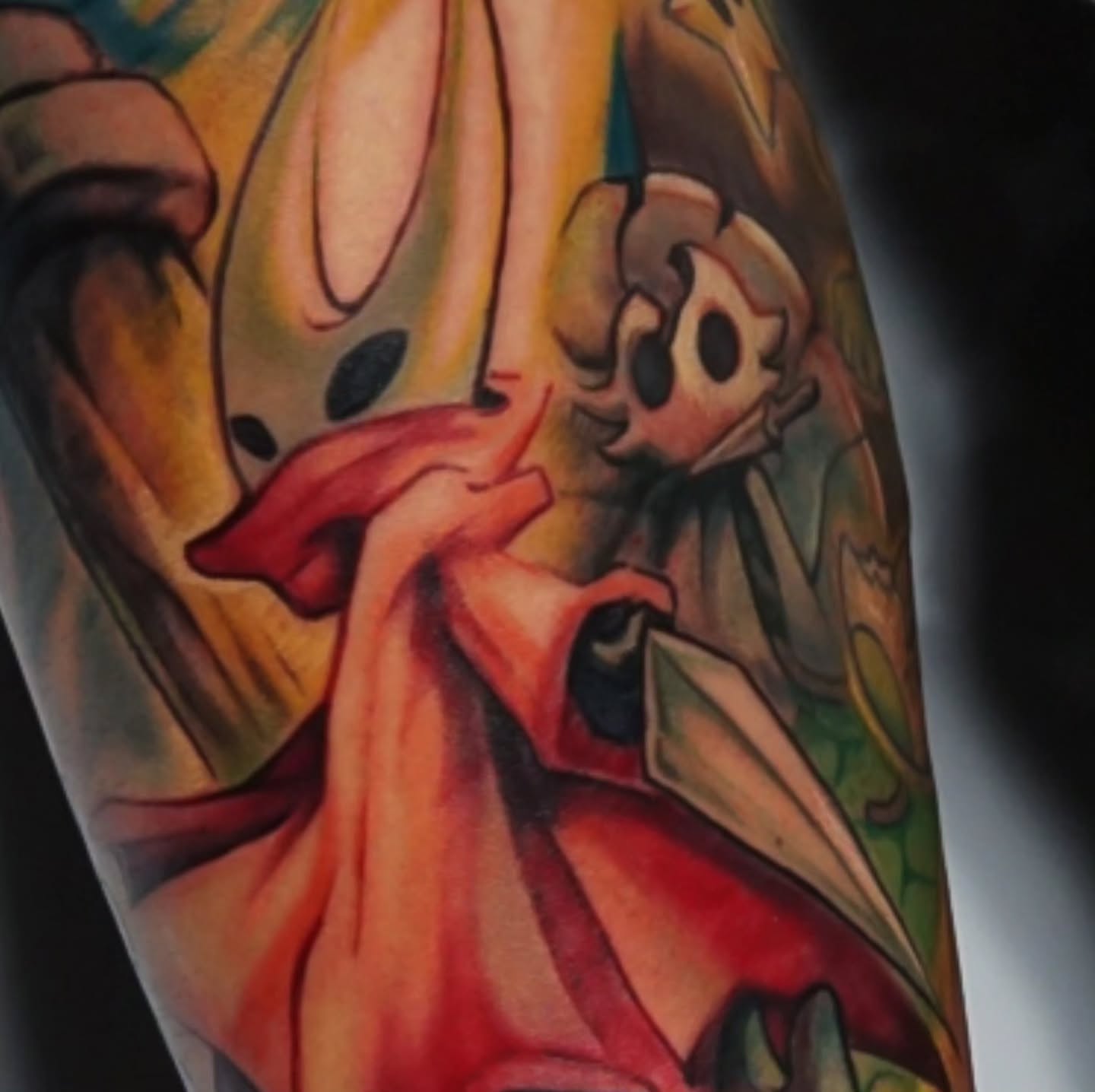 Anime character anime tattoo on the forearm by Bo