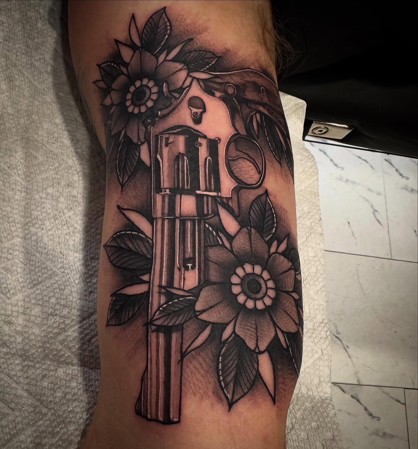 Tattoo by @tats_earnhardt — black_and_grey