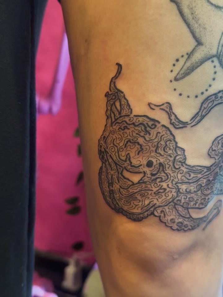 Tattoo by @fkry_tattoo — dotwork