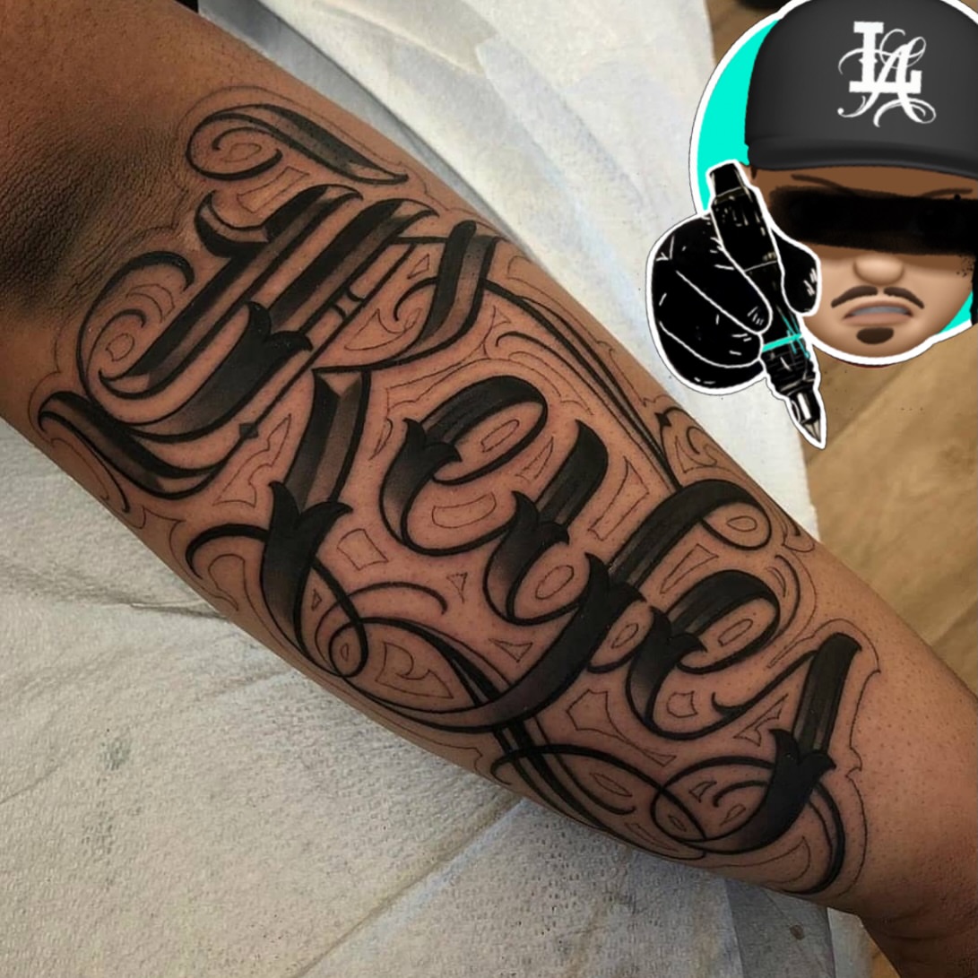 Tattoo by @chato83_ — lettering_script