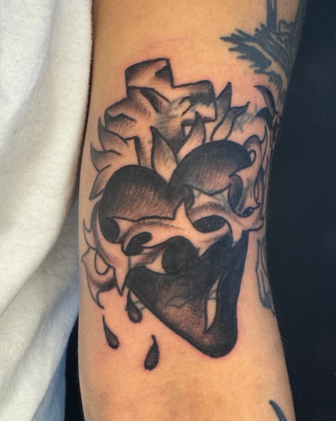 Tattoo by @max_aaron_tat2 — black_and_grey