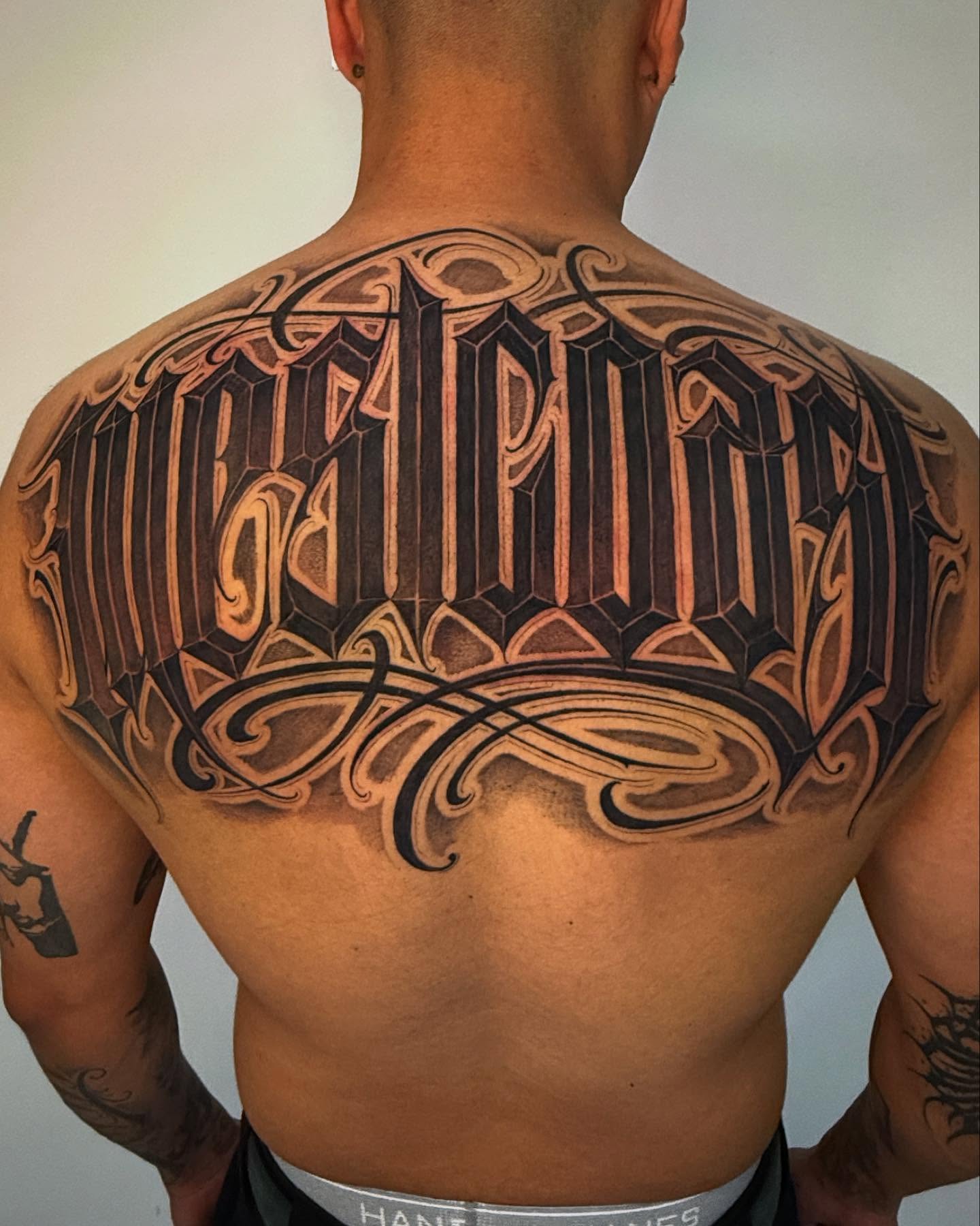 Tattoo by @dopeletterstattoo — lettering_script