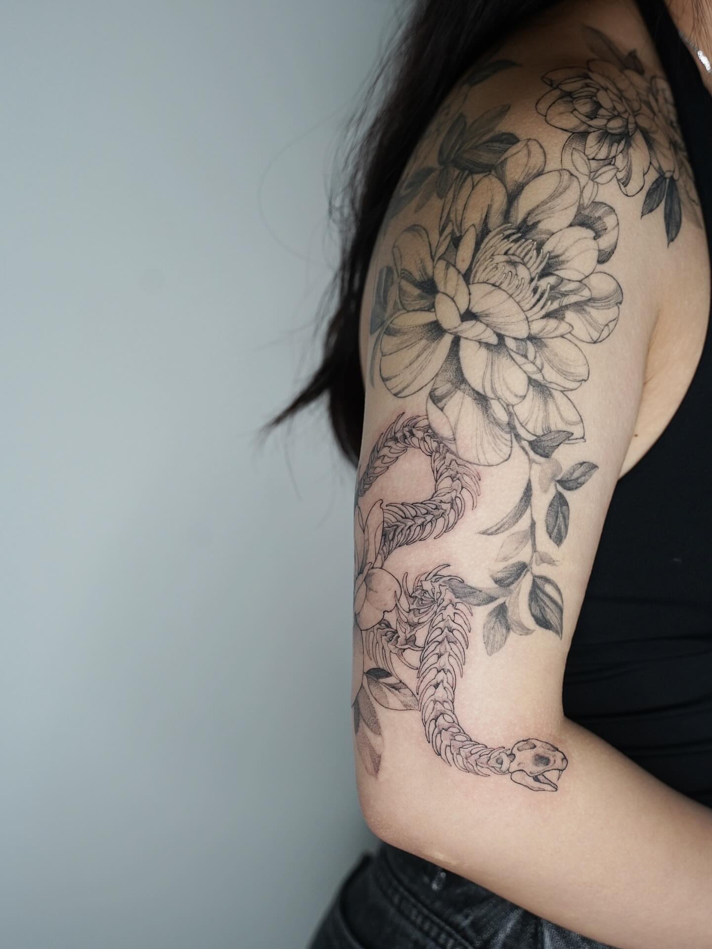Tattoo by @emmaleetattoo — black_and_grey, realism