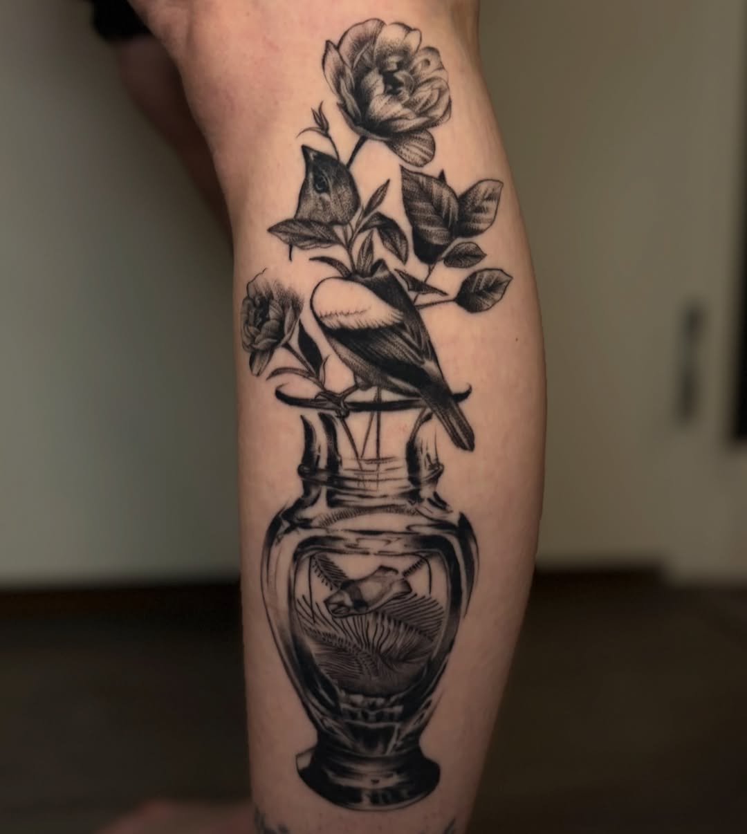 Tattoo by @aannamosity — realism, black_and_grey