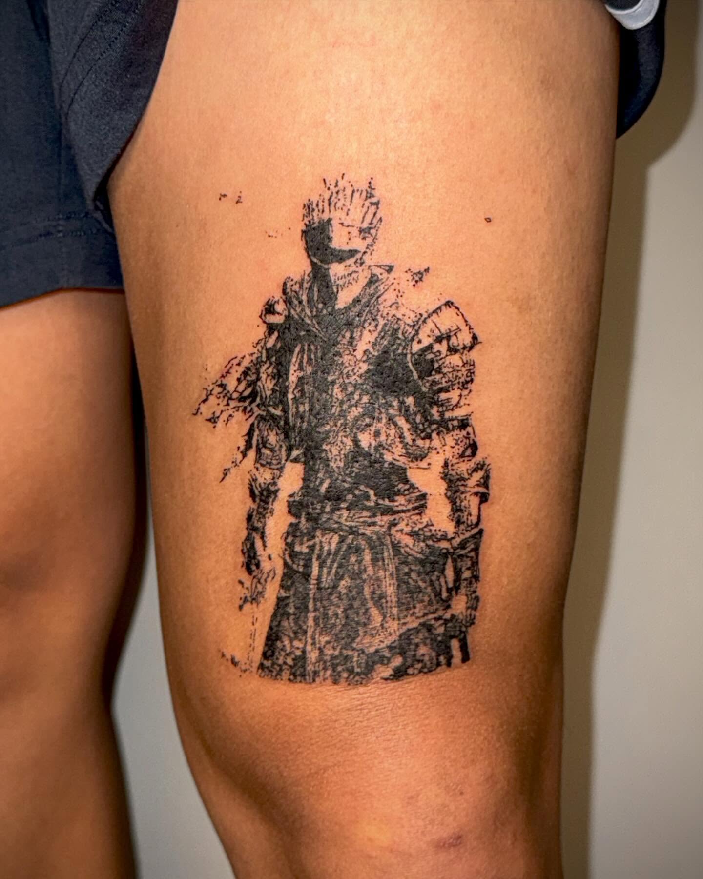 Tattoo by @oxurminexo — black_and_grey