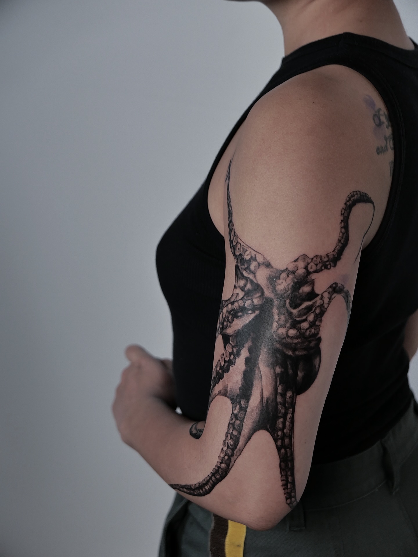 Octopus realism tattoo on the forearm by Mané, Portland, Oregon