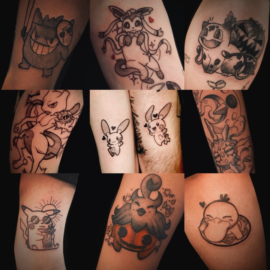 Tattoo by @astrochocobo — black_and_grey