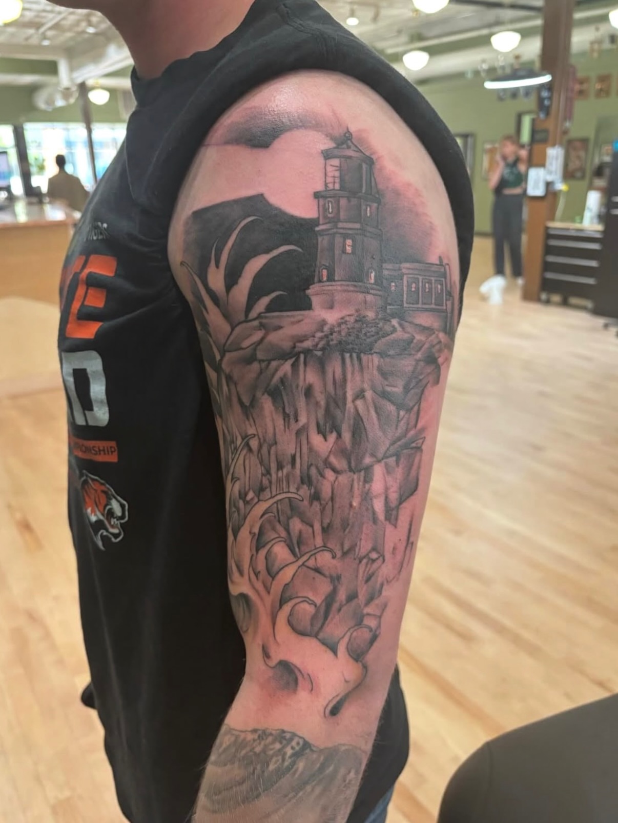 Tattoo by @gentlejosh — black_and_grey, realism