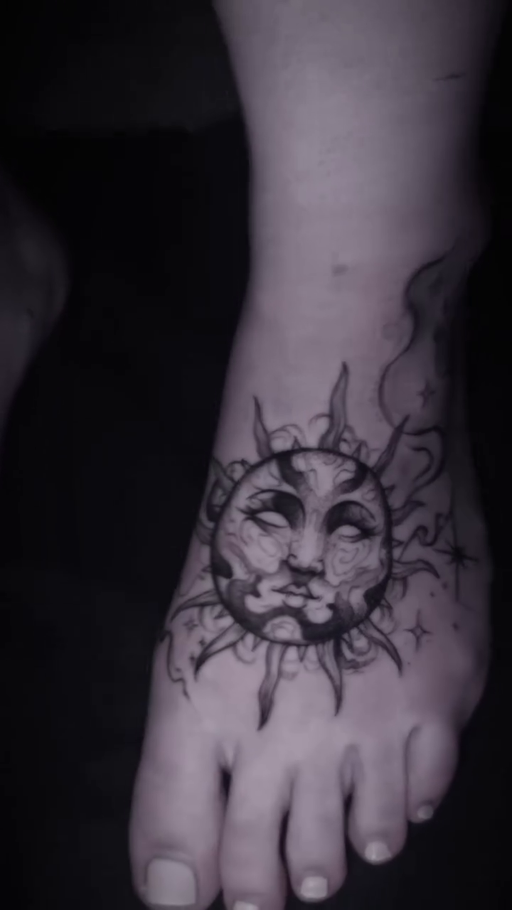 Sun and moon realism tattoo by Viktoriia ▪︎ Tattoo ▪︎ Chicago ▪︎ Naperville
