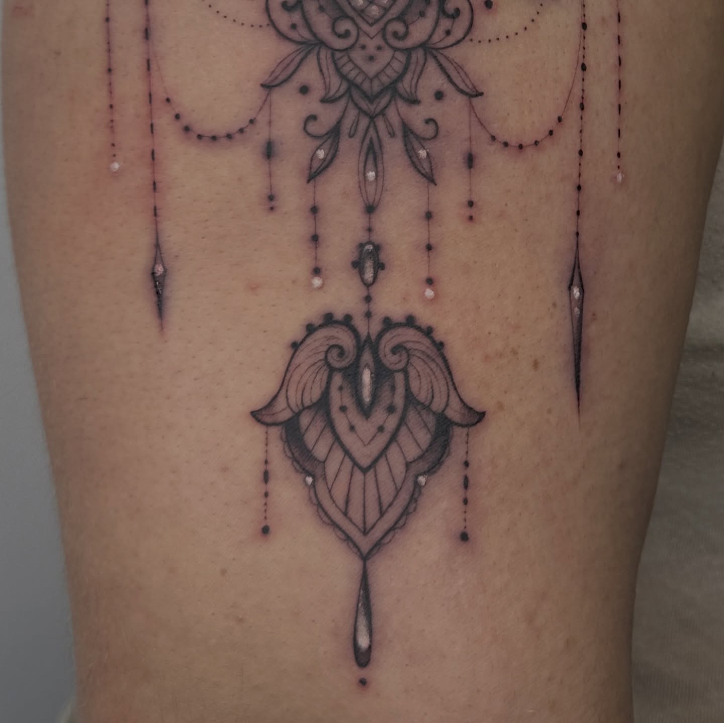 Tattoo by @ermetica_tattoo — dotwork, ornamental