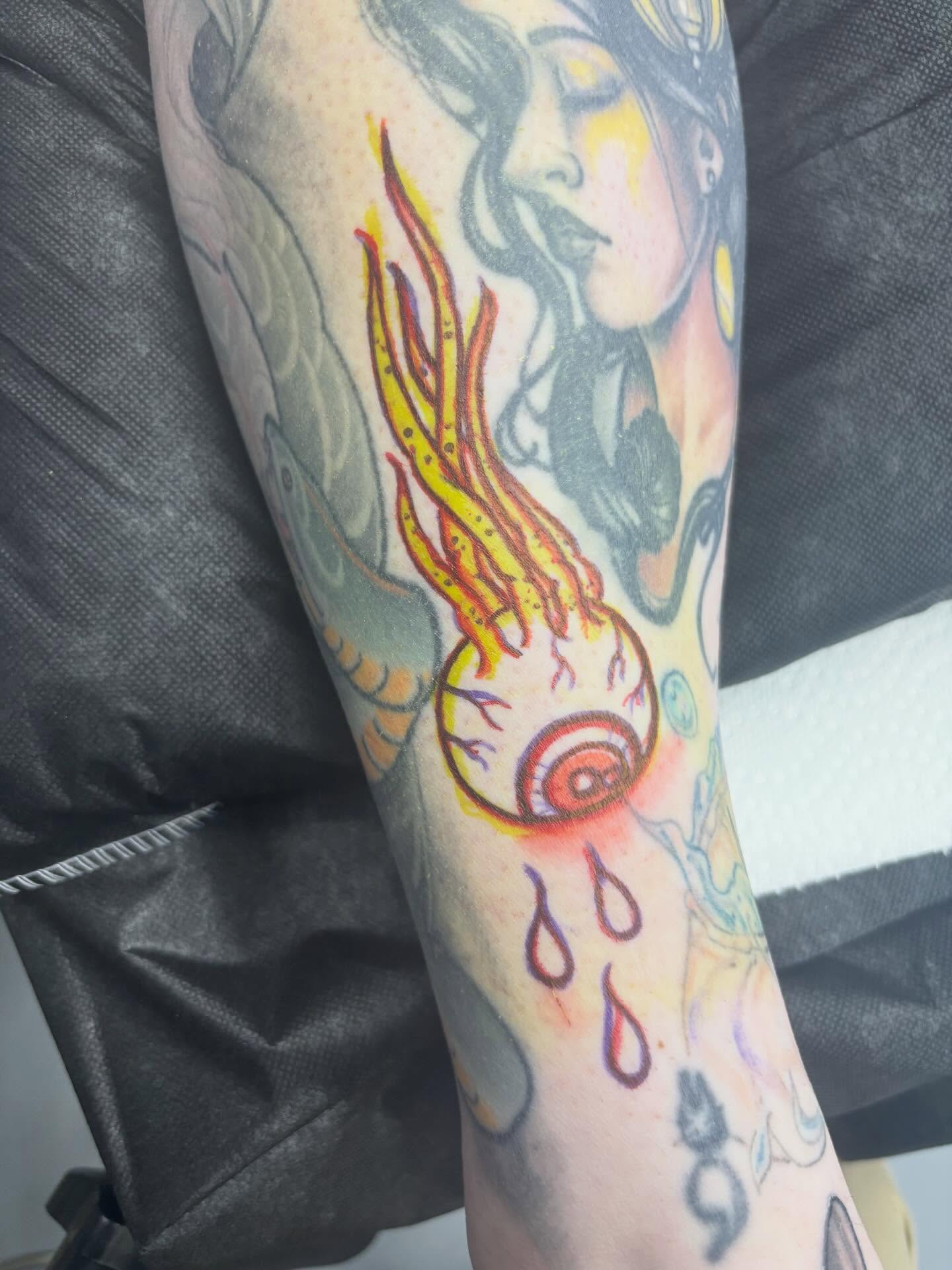 Tattoo by @trawlinson_tattoos — new_school, watercolor