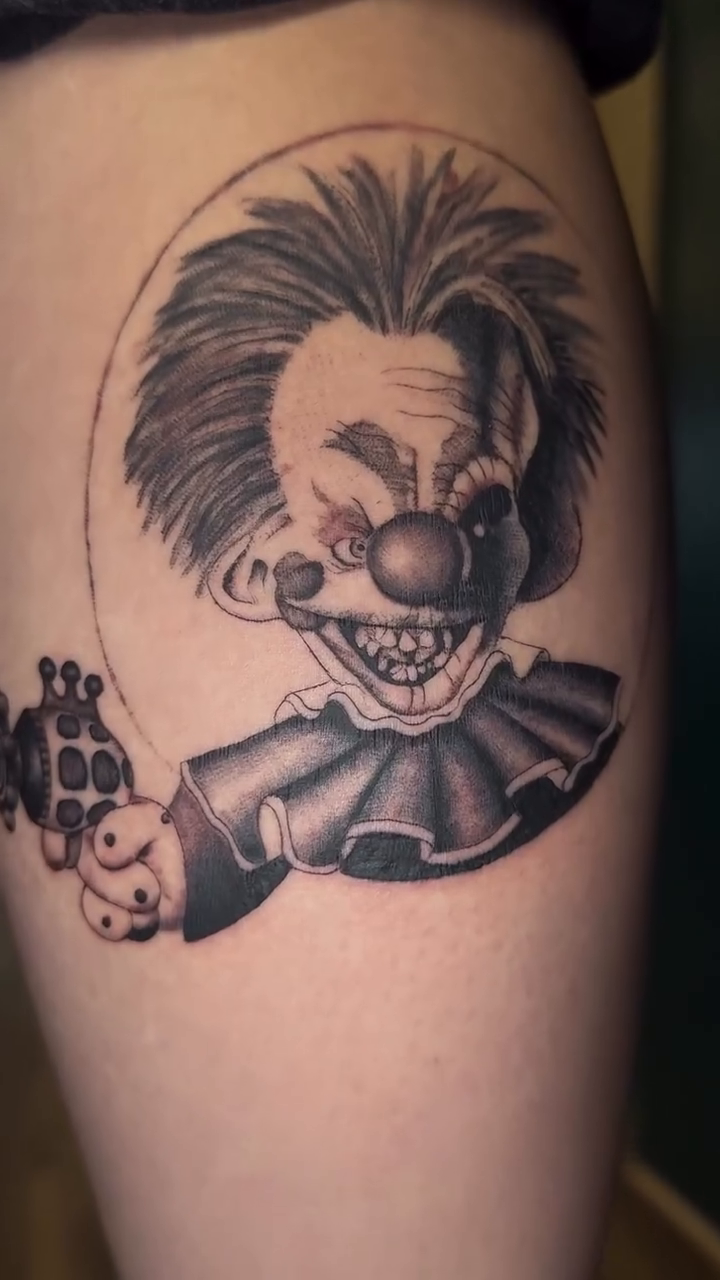 Killer Klown from Outer Space realism tattoo by star🪭
