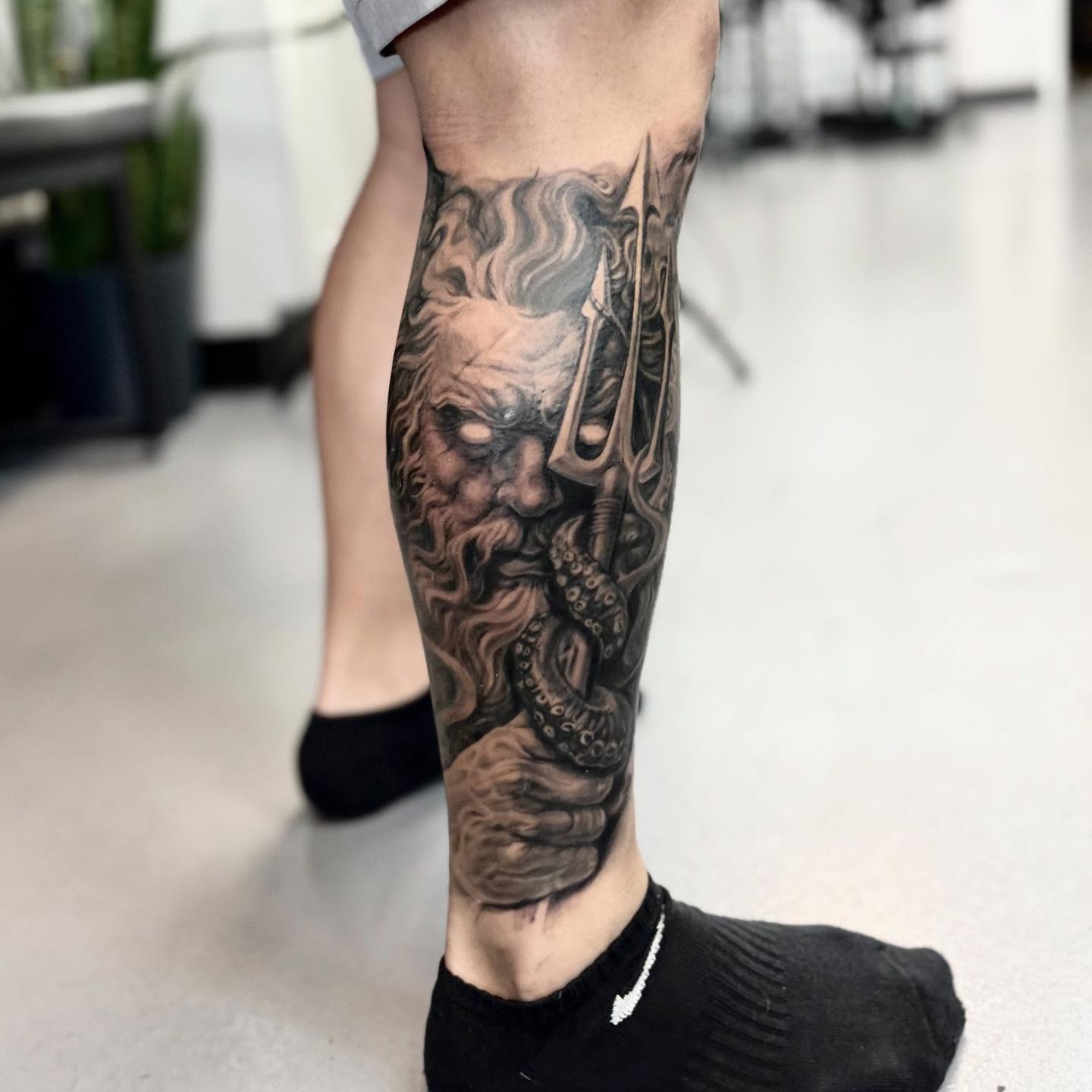 Tattoo by @simplyselaart — black_and_grey, realism