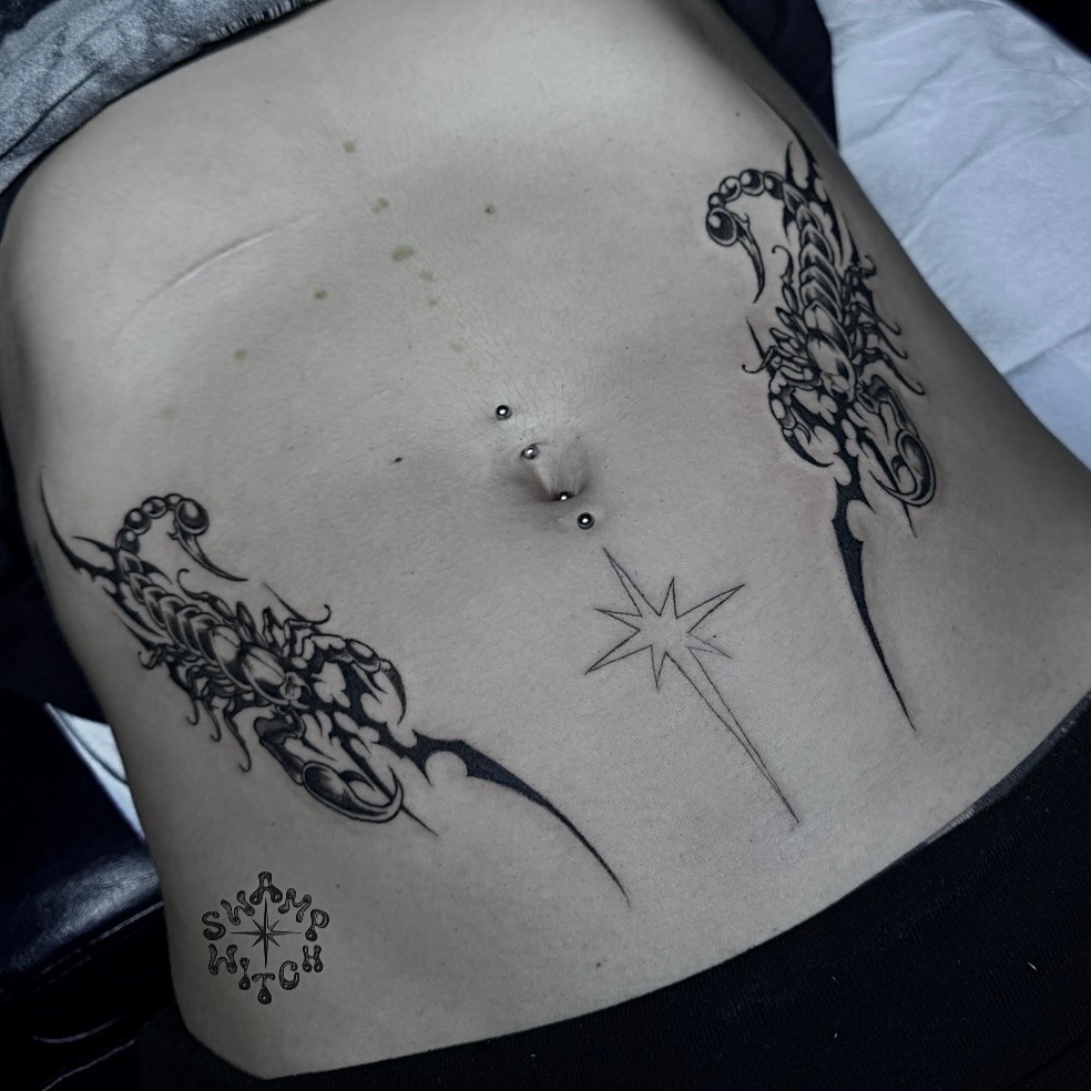 Tattoo by @swamp.witch.tattoos โ black_and_grey