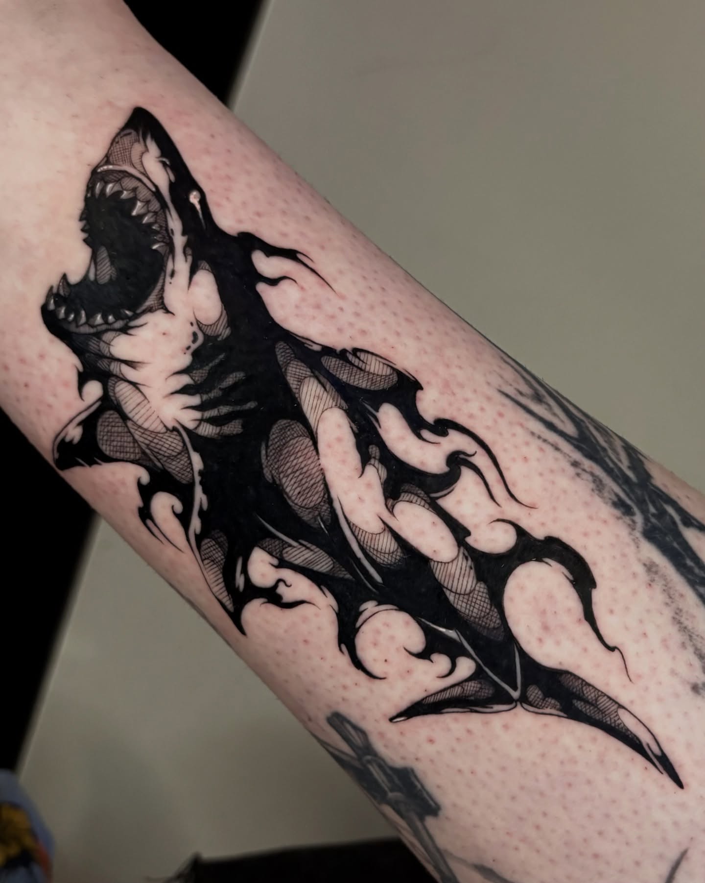 Tattoo by @codeblackink โ black_and_grey