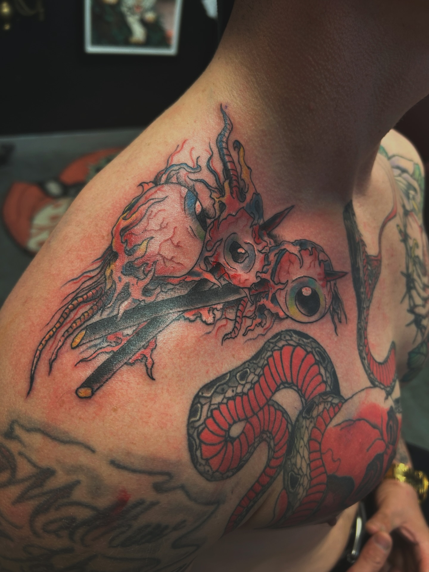 Tattoo by @iandclxvi — japanese_irezumi, dotwork