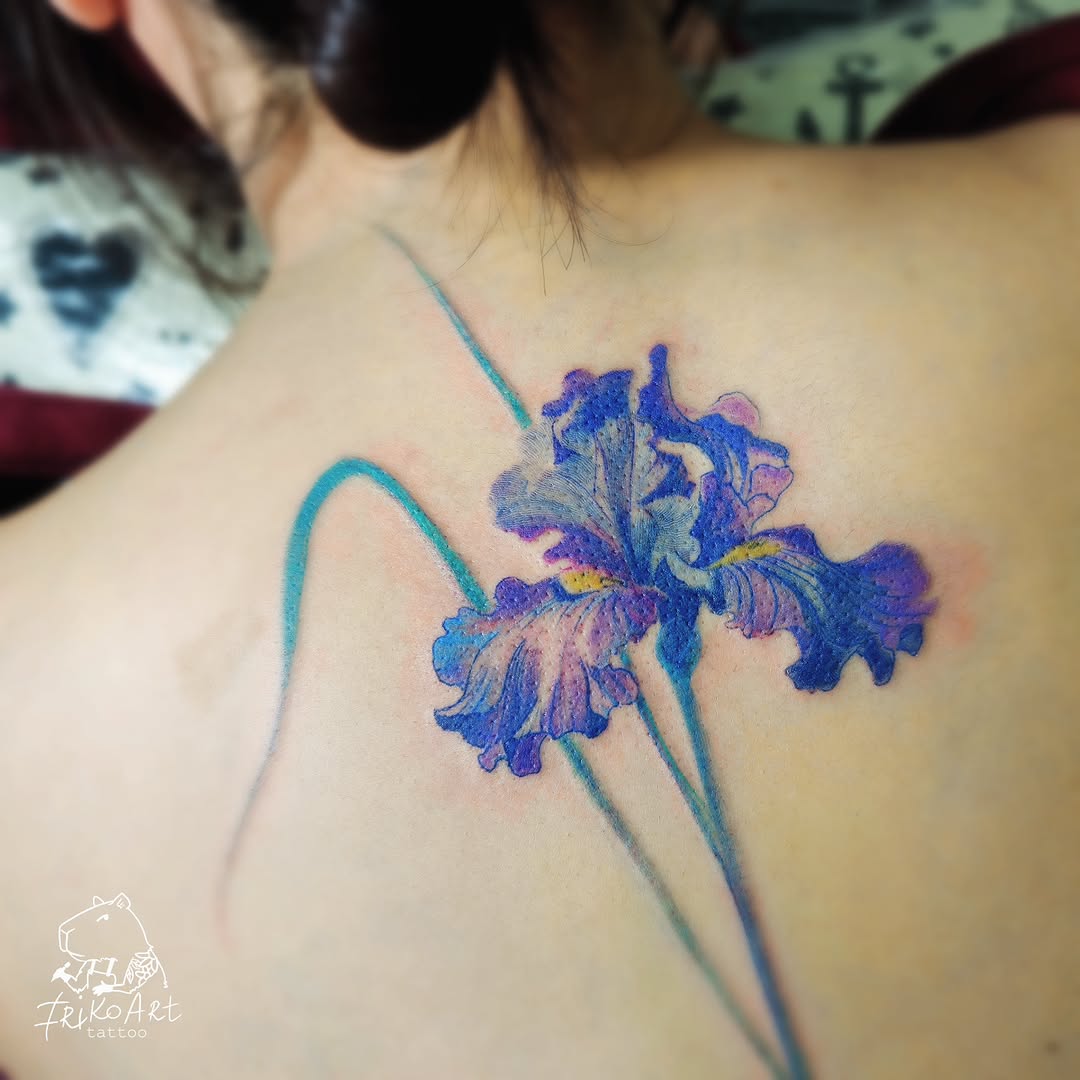 Tattoo by @irikoart_tattoo — fine_line, watercolor