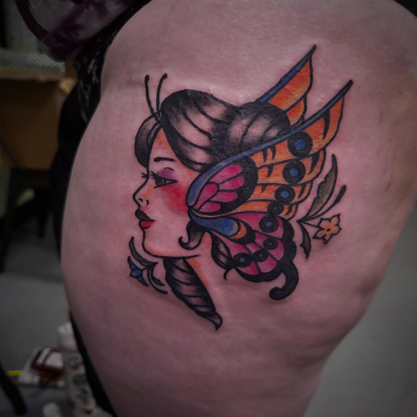 Tattoo by @stabbingab209 — american_traditional, dotwork