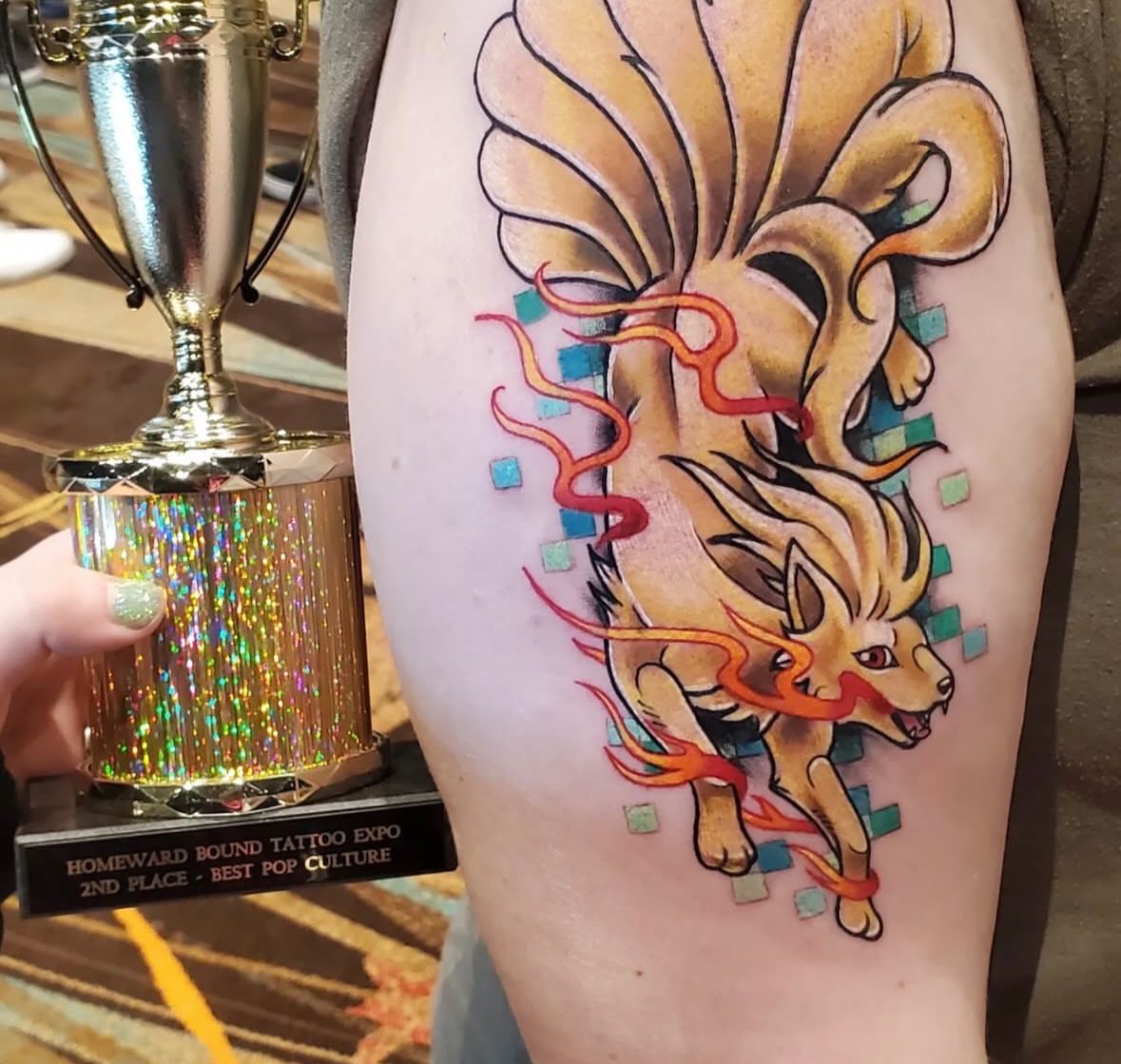 Tattoo by @inkbyjordi — dotwork, anime