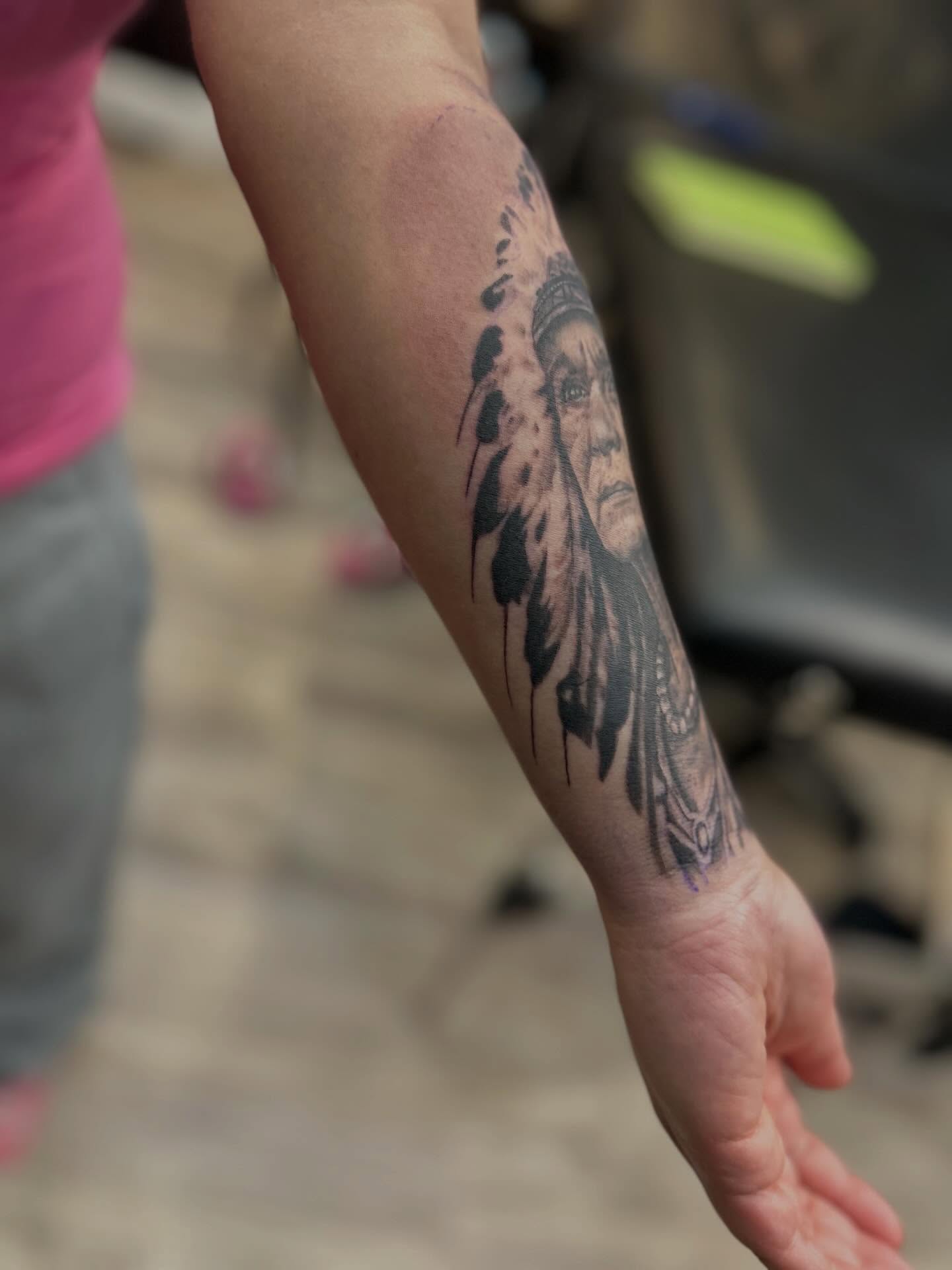 Tattoo by @russellb_tattoos — black_and_grey