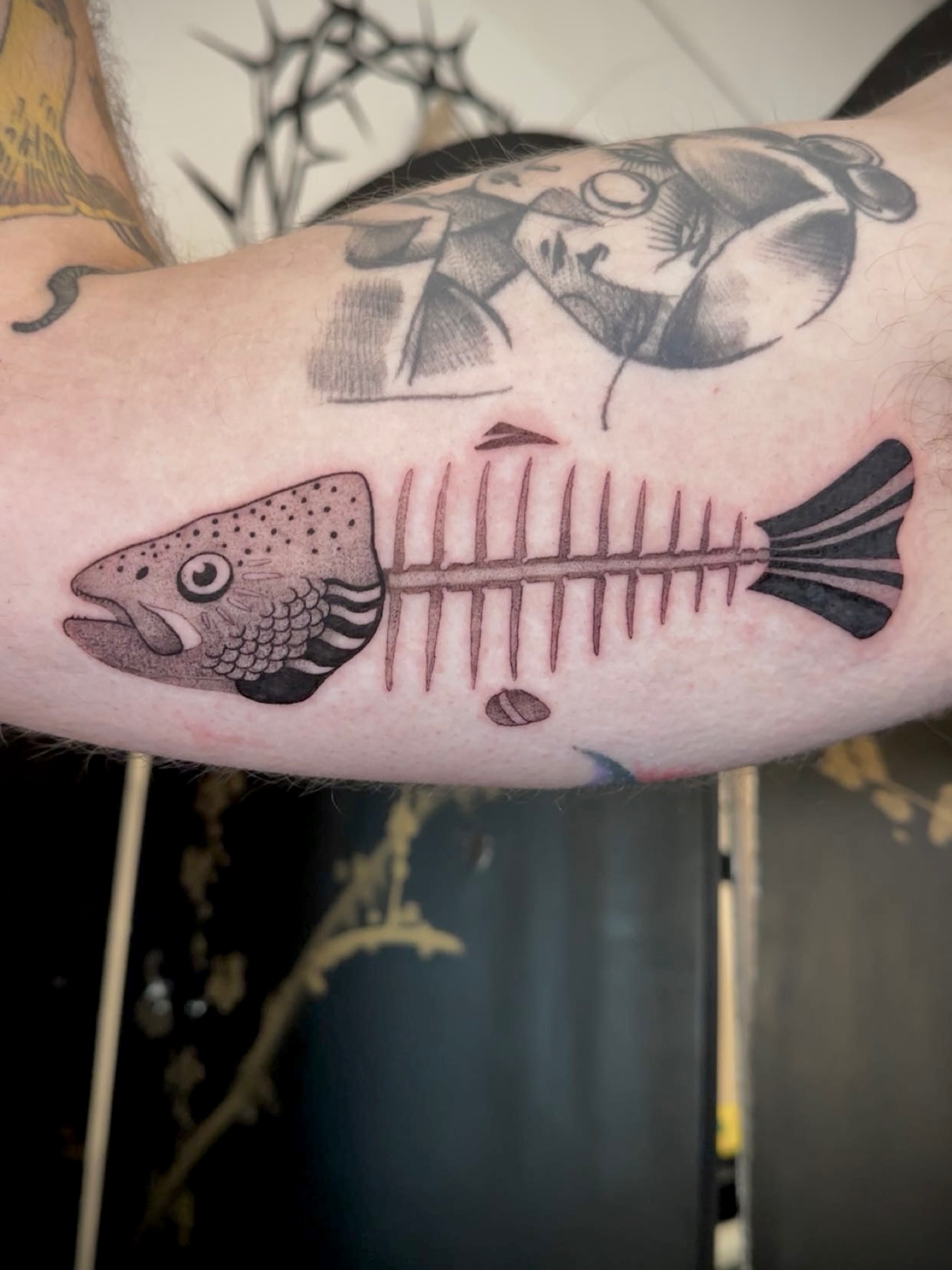Tattoo by @cece.inks — black_and_grey