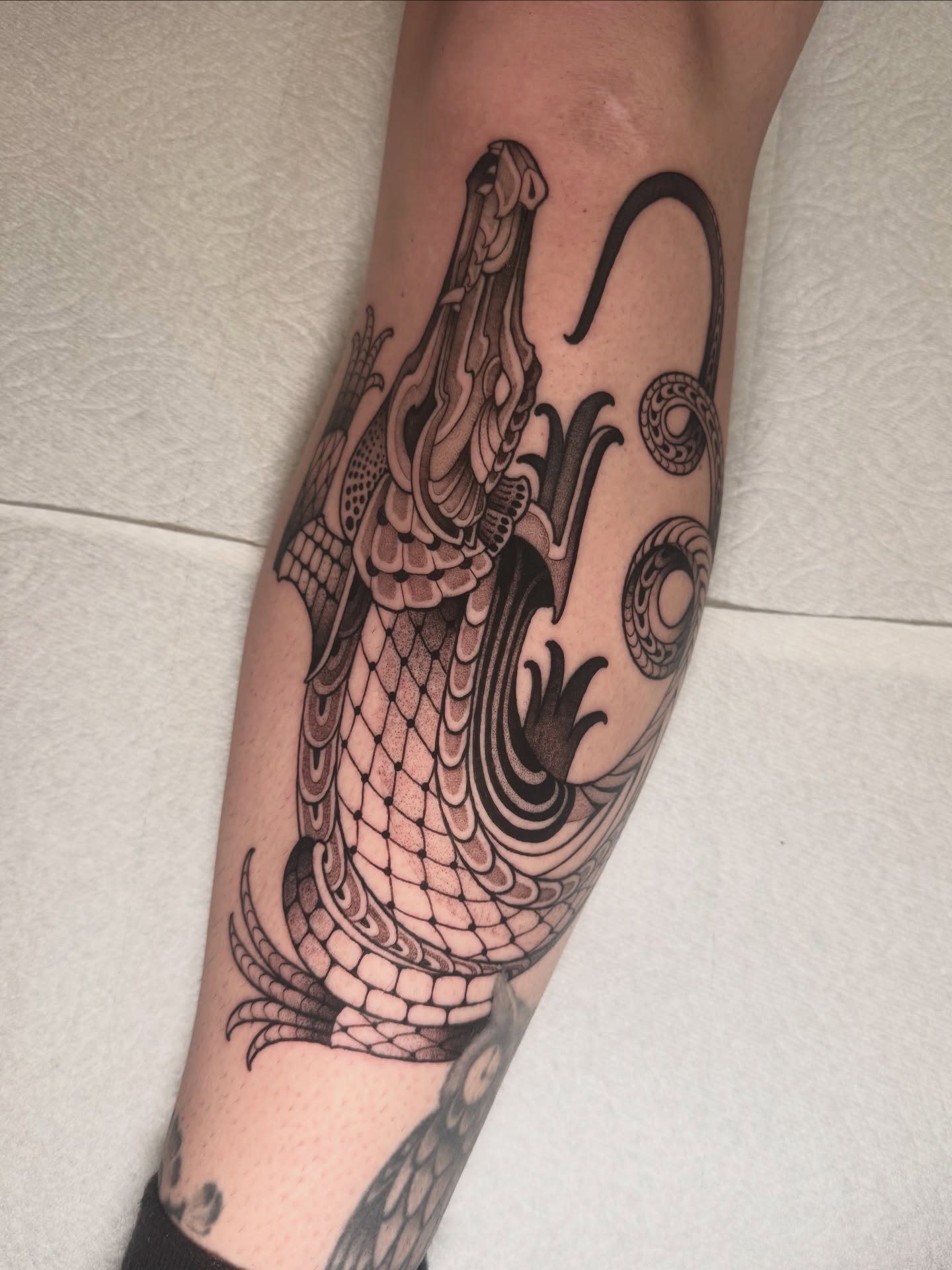 Tattoo by @blacklambx — black_and_grey