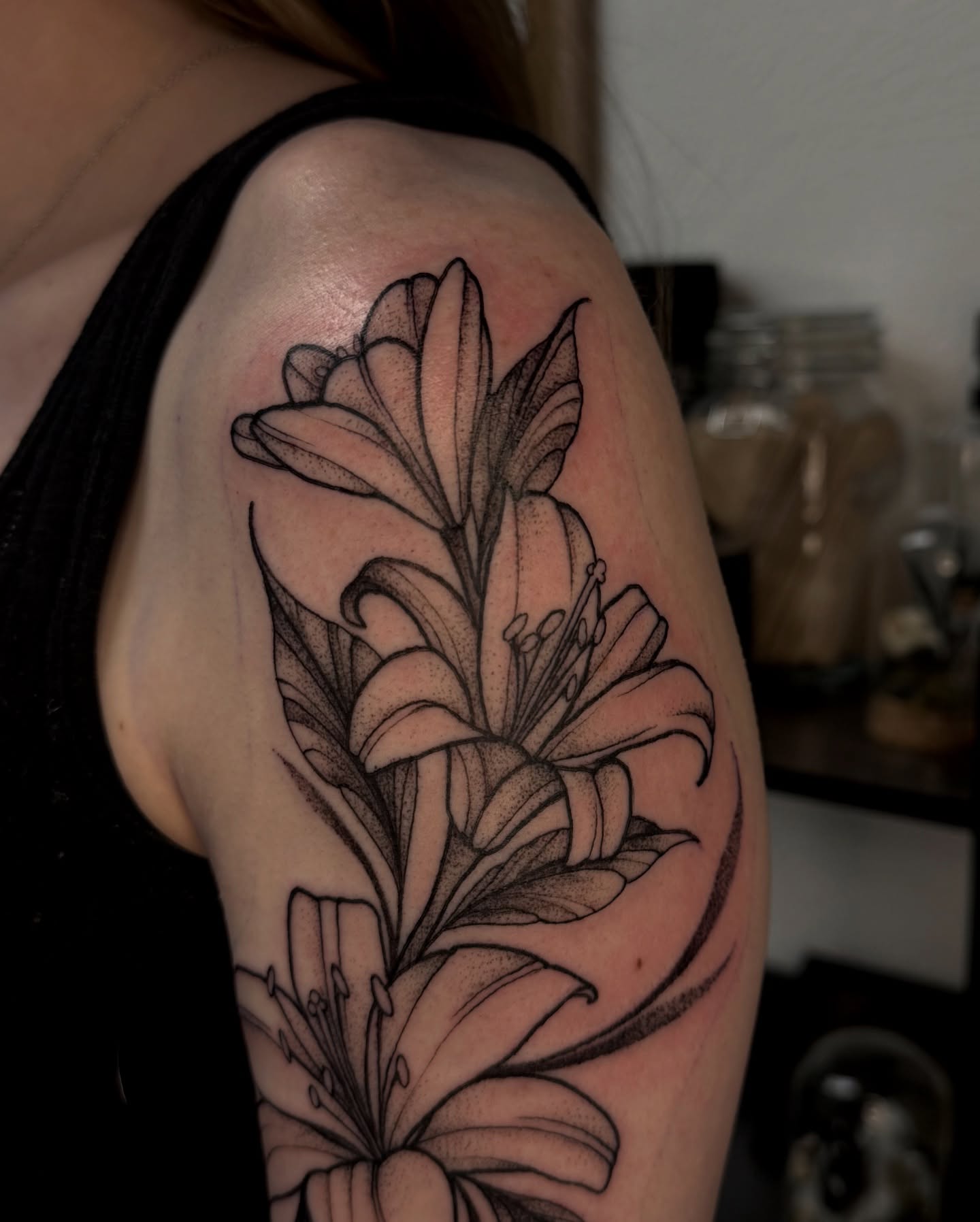 Tattoo by @porcelain_tats โ dotwork, black_and_grey