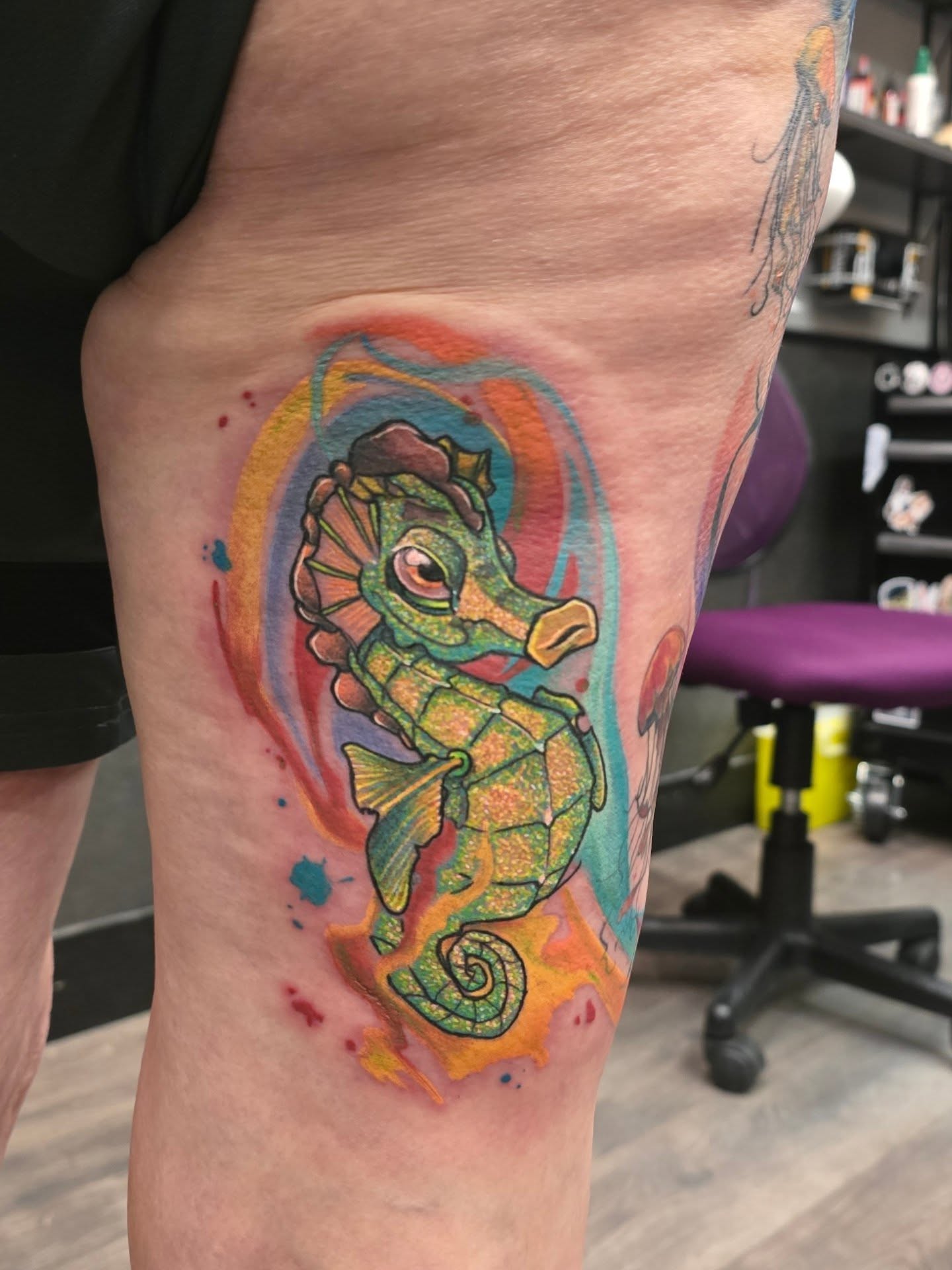 Tattoo by @cre8tionsink — watercolor