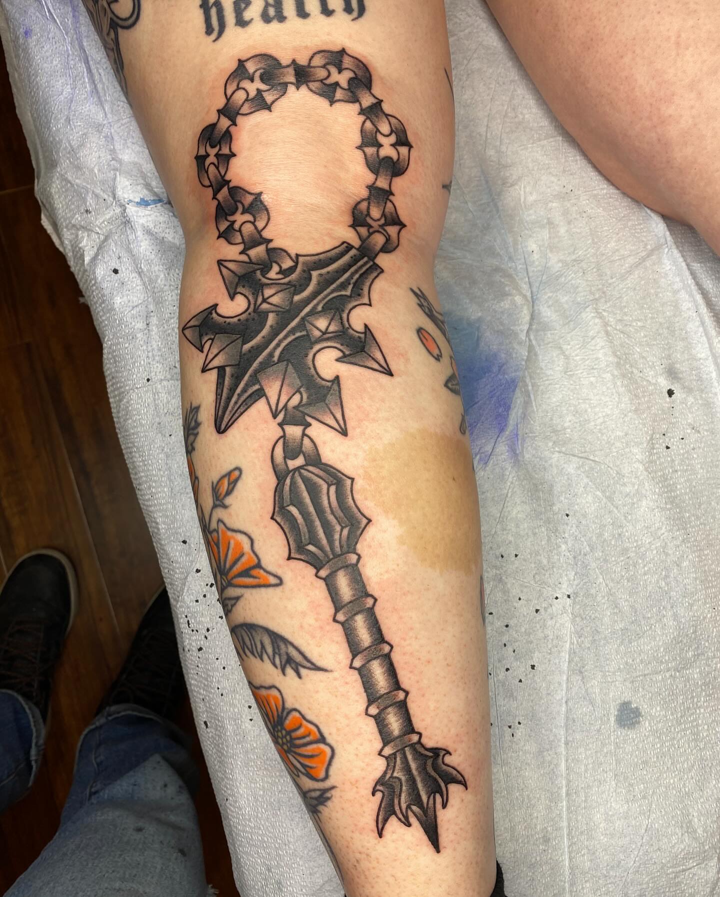 Tattoo by @lilspankee — black_and_grey