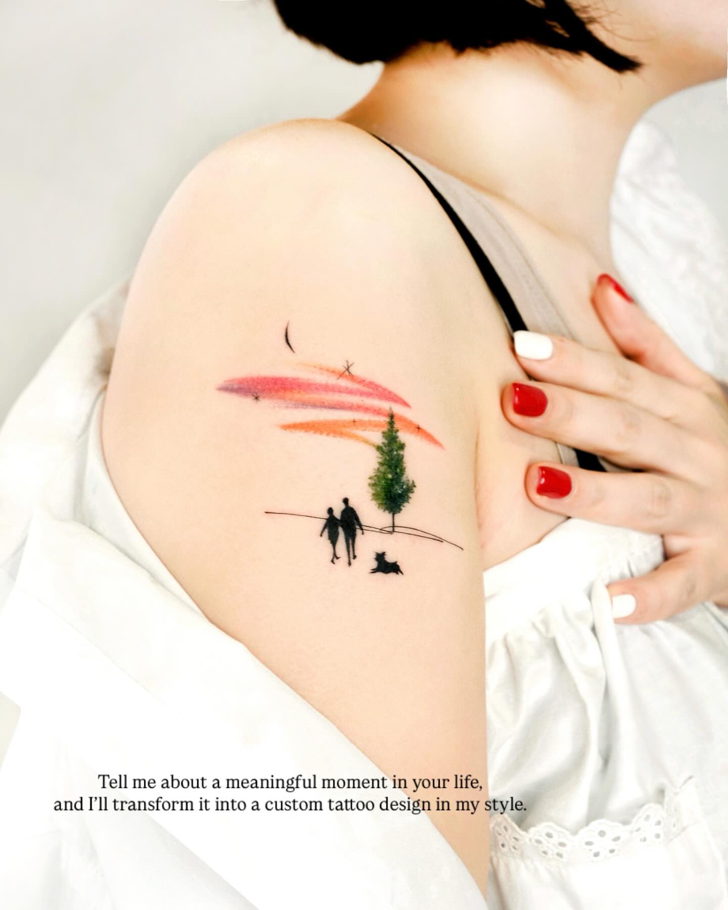 Tattoo by @tattooist_today_do — watercolor, minimalist
