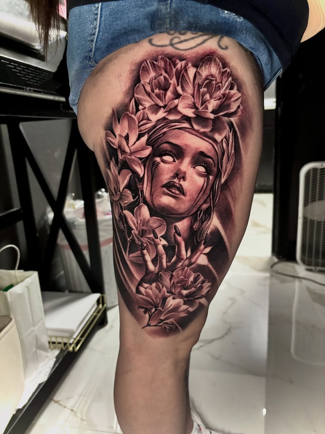 Tattoo by @tj_tattoos14 — black_and_grey, realism
