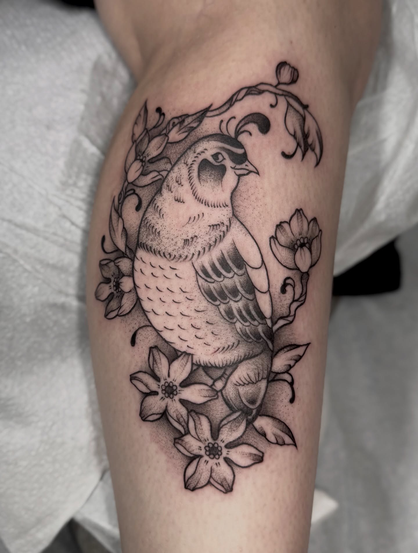 Tattoo by @allyghastly — dotwork, black_and_grey