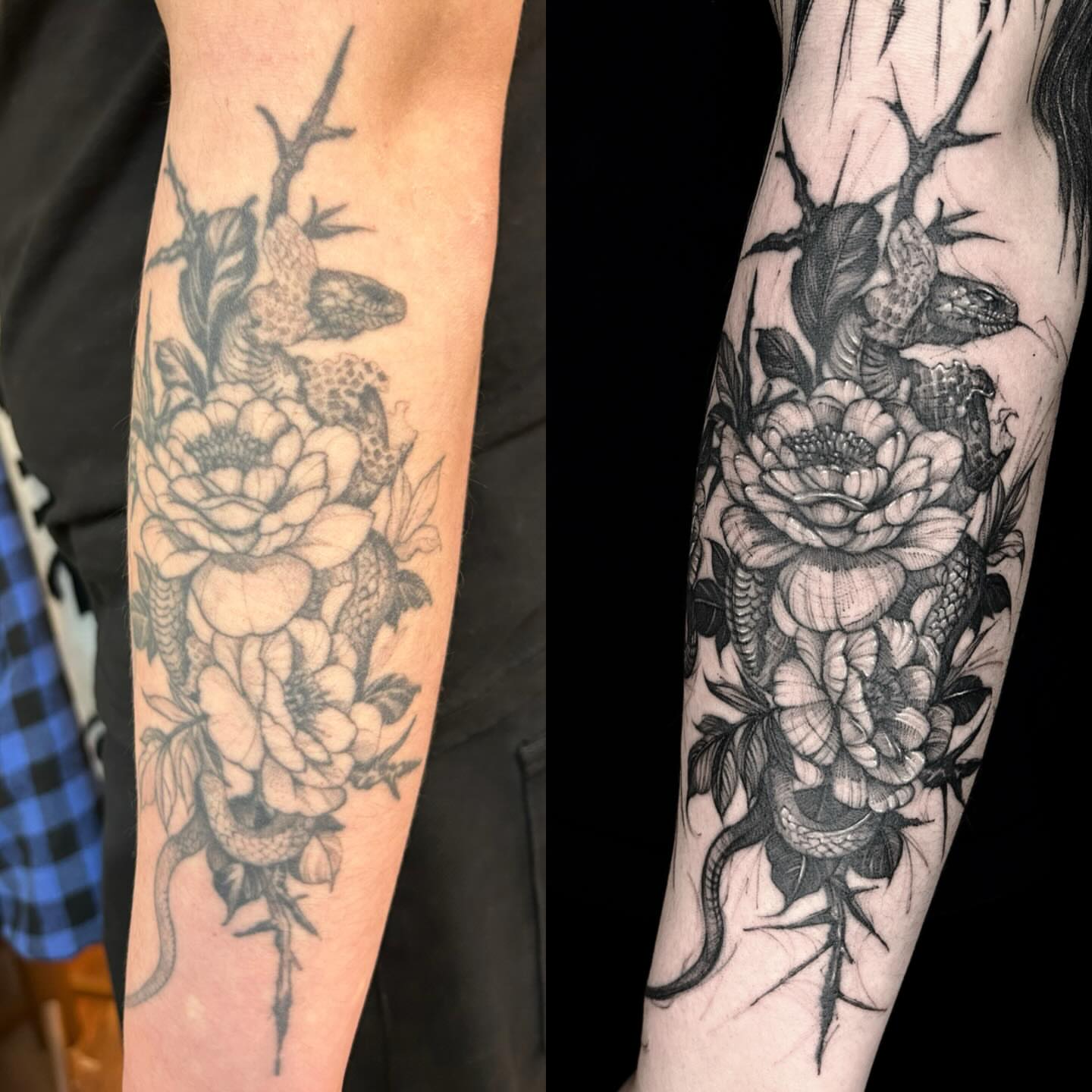 Tattoo by @tamilia_howall — black_and_grey, realism