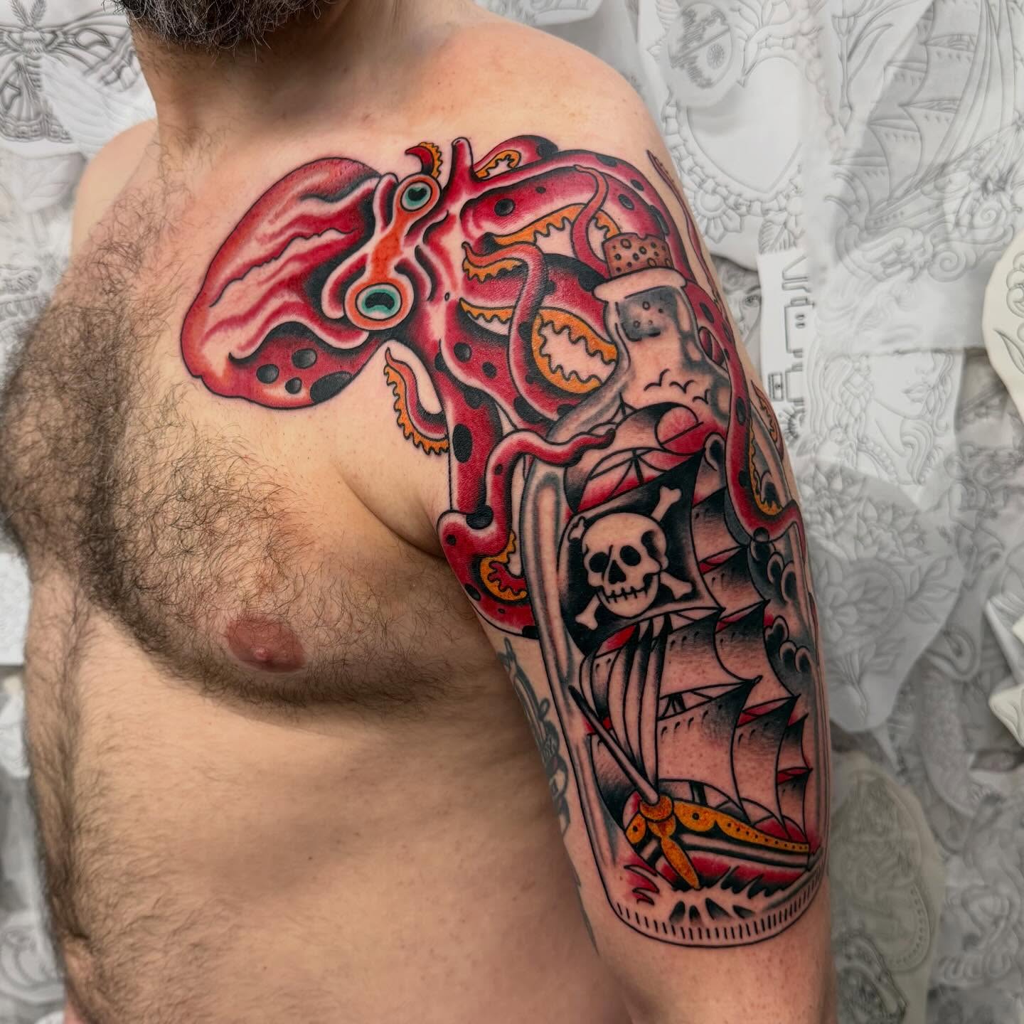 Tattoo by @chris_de_armas — american_traditional, dotwork