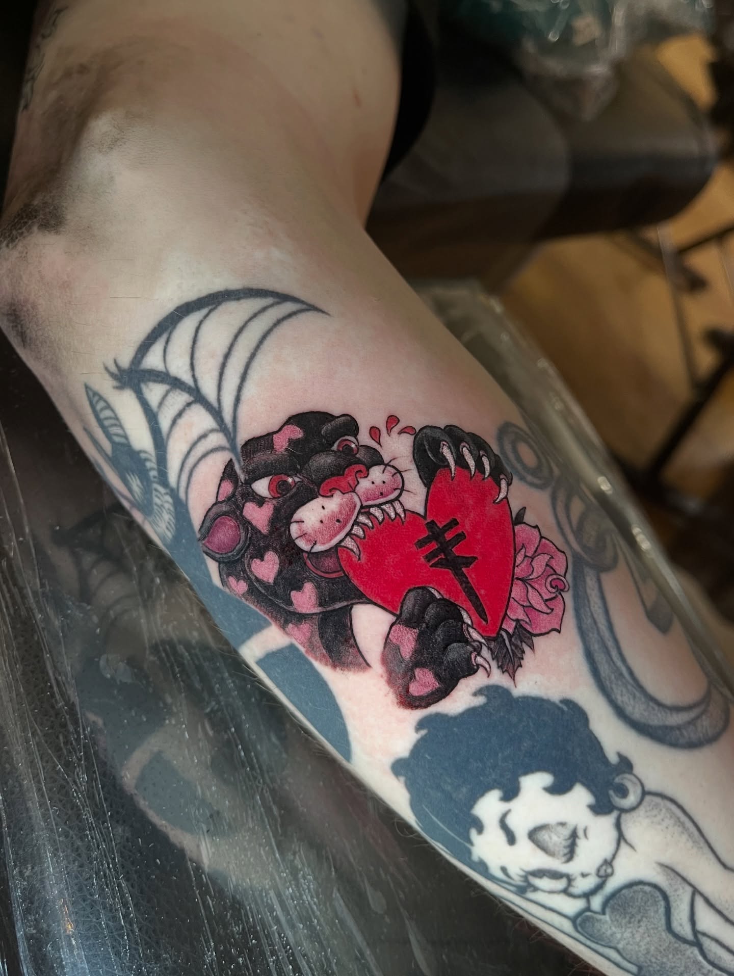 Tattoo by @space.paranoid — american_traditional, dotwork