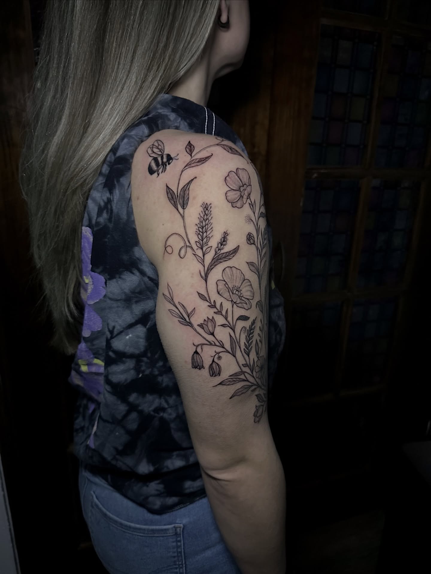 Tattoo by @darlindawntattoos — black_and_grey