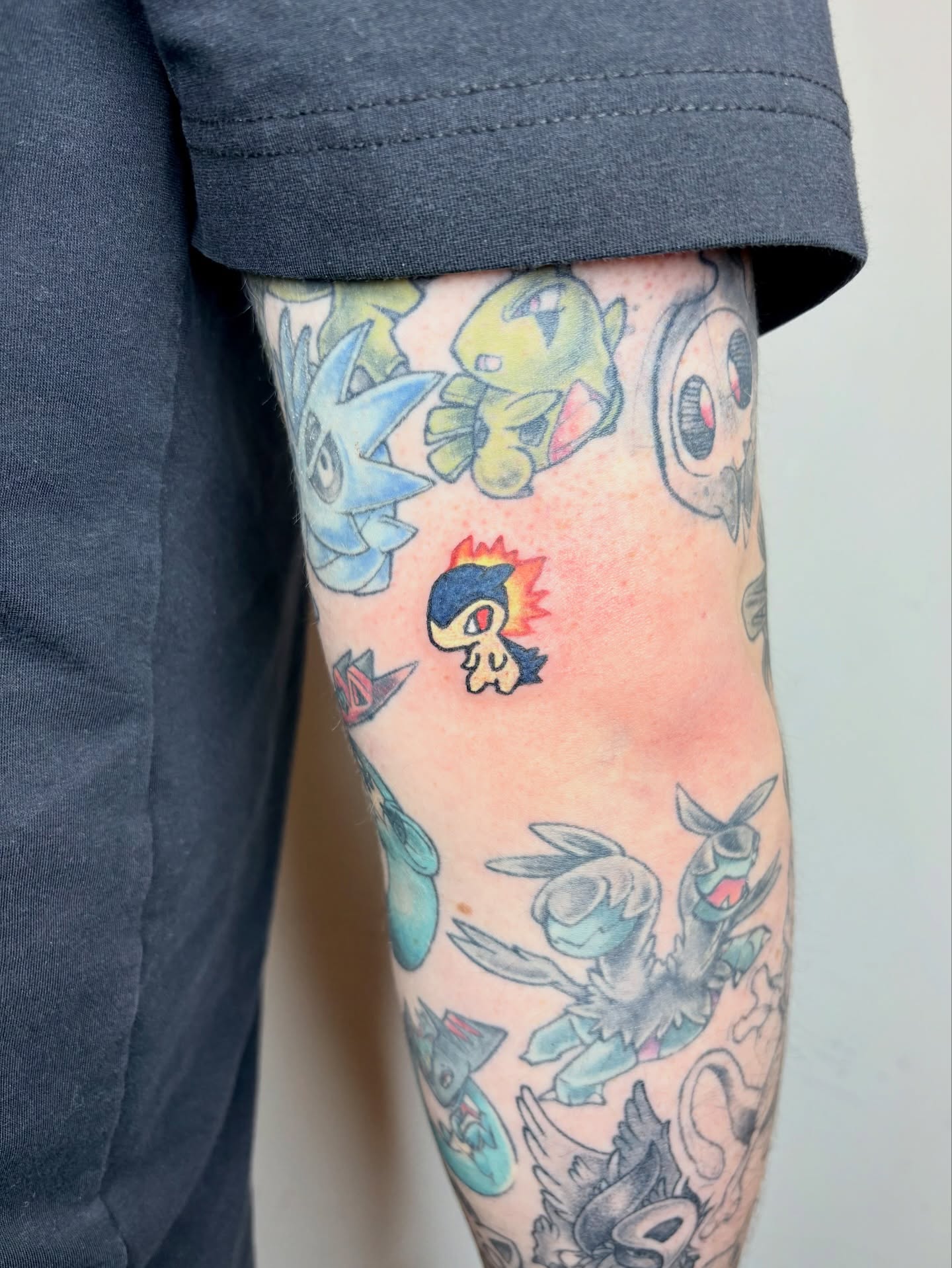 Pokemon characters dotwork tattoo on the forearm by Rami, Maden🇰🇷