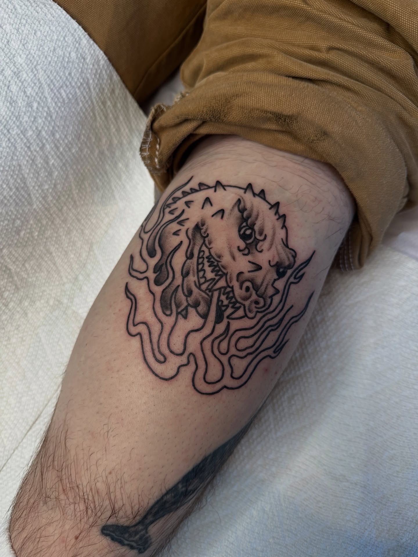 Tattoo by @grimefrogtattoos — black_and_grey