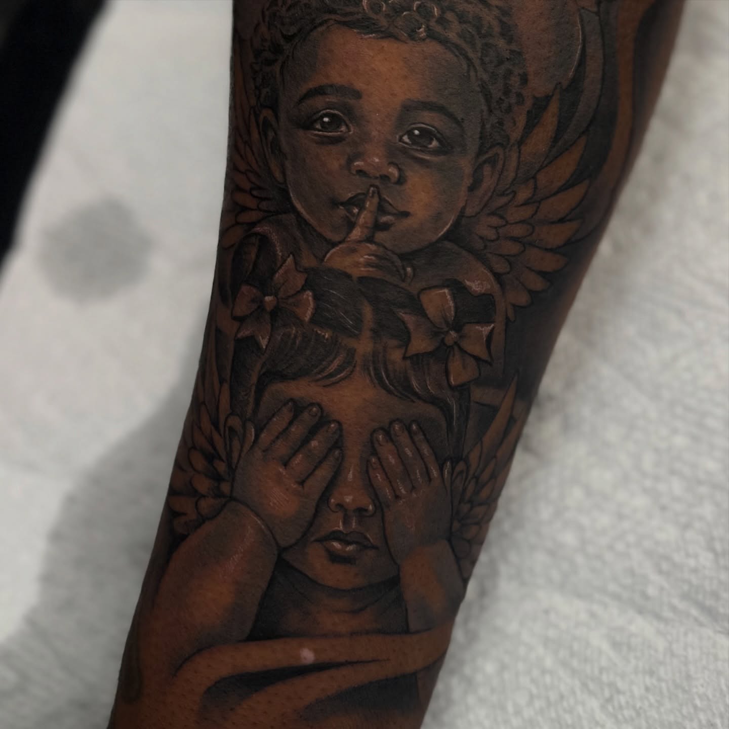 Tattoo by @scarlet.tattooz — black_and_grey, realism