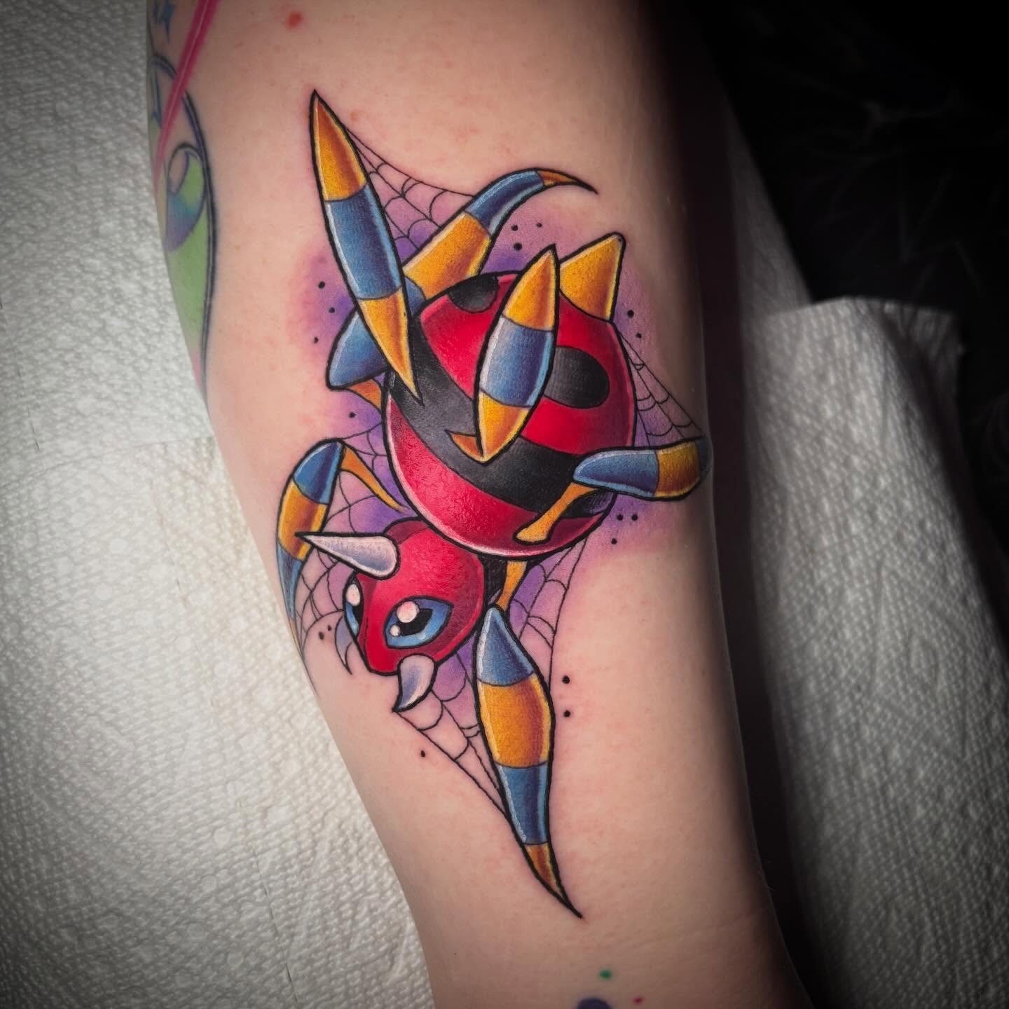 Geometric creature geometric tattoo on the forearm by Jordi ✨