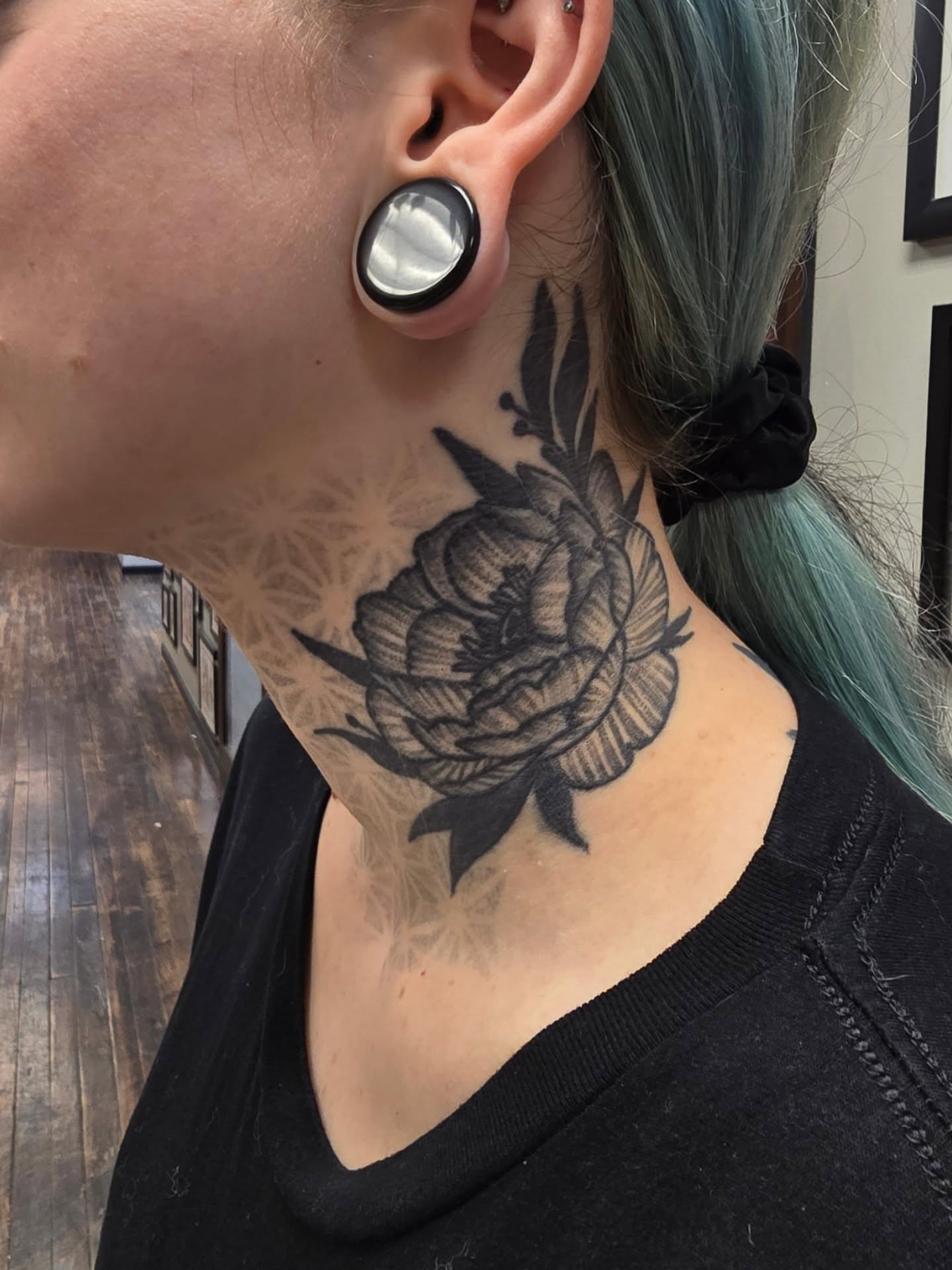 Tattoo by @meckborg โ black_and_grey