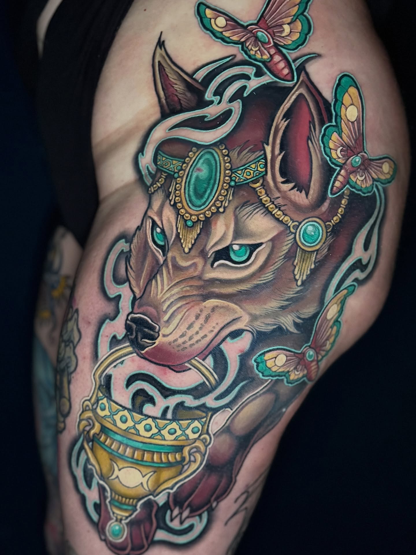 Tattoo by @elliechaseart — american_traditional, ornamental