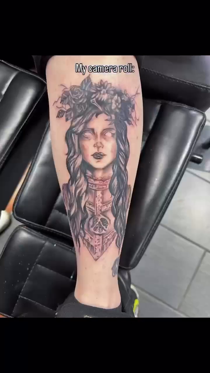 Tattoo by @smfctattoo โ realism, black_and_grey